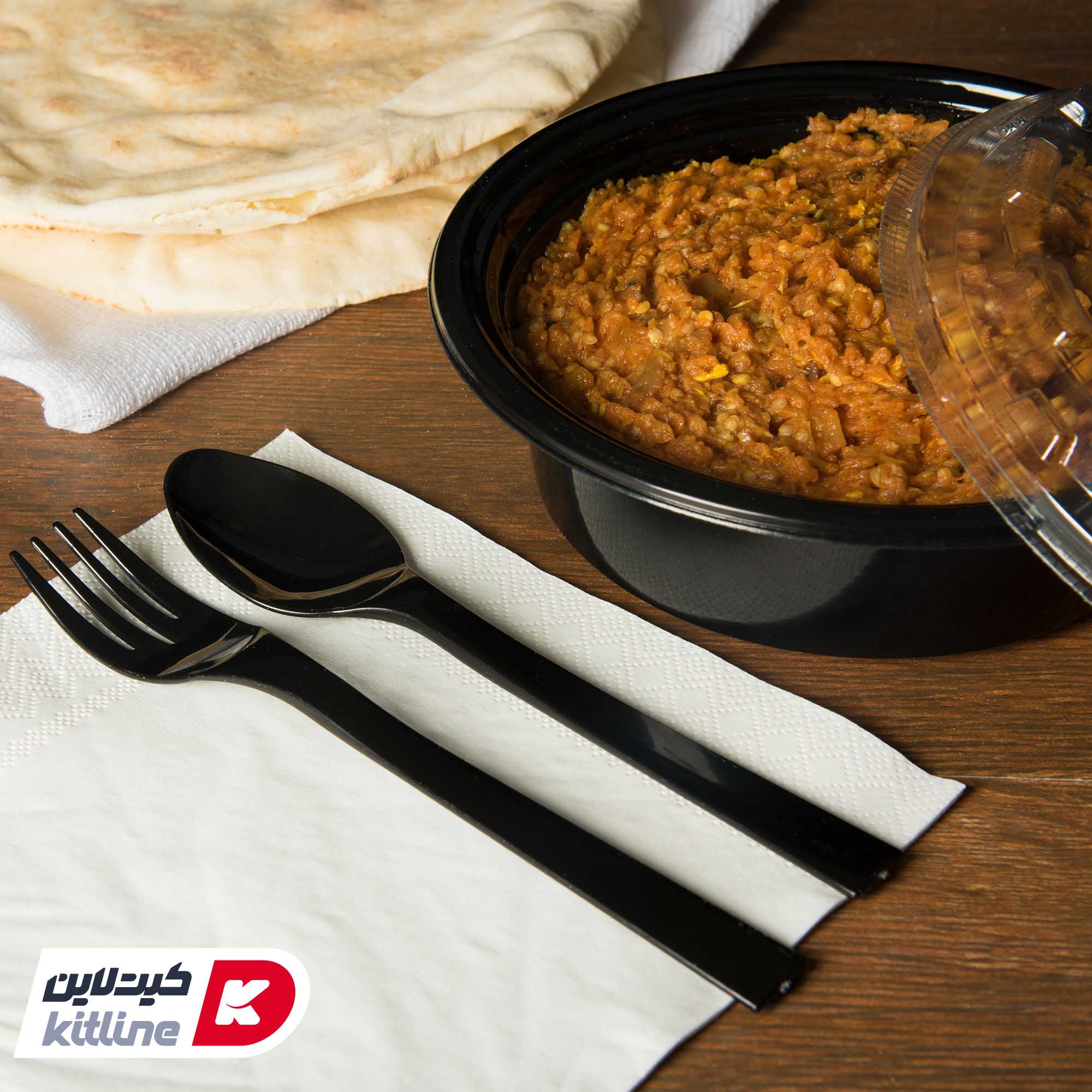 چنگال یکبار مصرف ۱۶ سانتیمتری مشکی (کارتن ۱۰۰۰ عددی) - تصویر 4