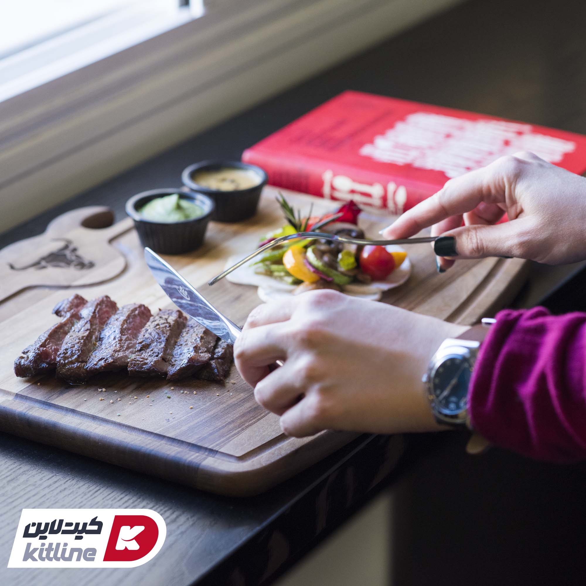 تخته سرو مستطیلی ۳۰.۵×۳۶ سانتیمتری چوبی طرح نصرت - تصویر 4