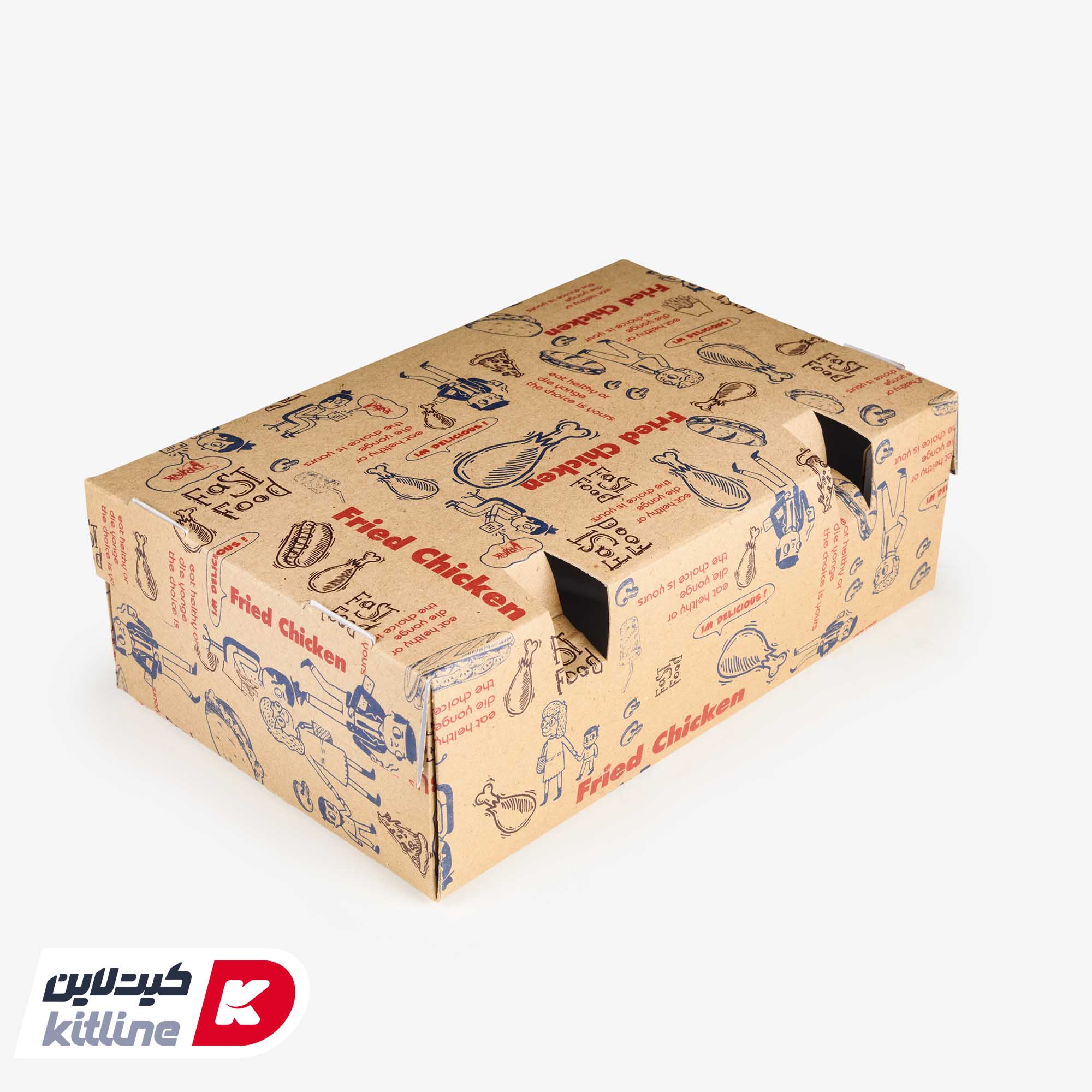 جعبه سوخاری یکبار مصرف کاغذی کرافت ۱۳.۵×۲۱ سانتیمتری (کارتن ۳۰۰ عددی) - تصویر 3