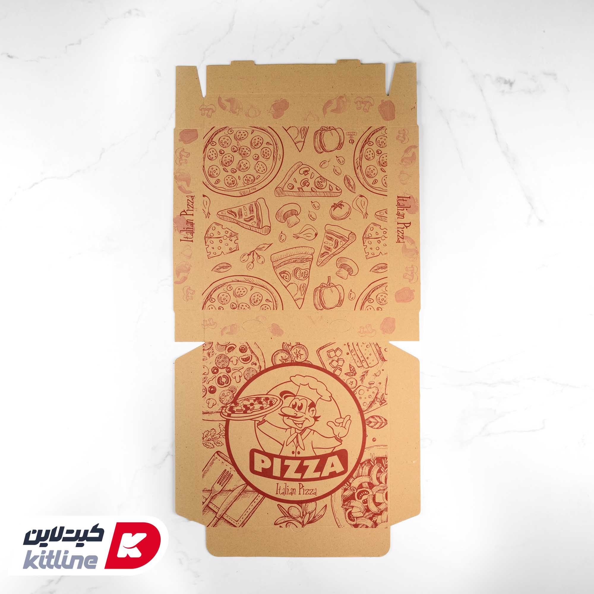 جعبه پیتزا کاغذی ۳۰ سانتیمتری (کارتن ۱۰۰ عددی) - تصویر 3