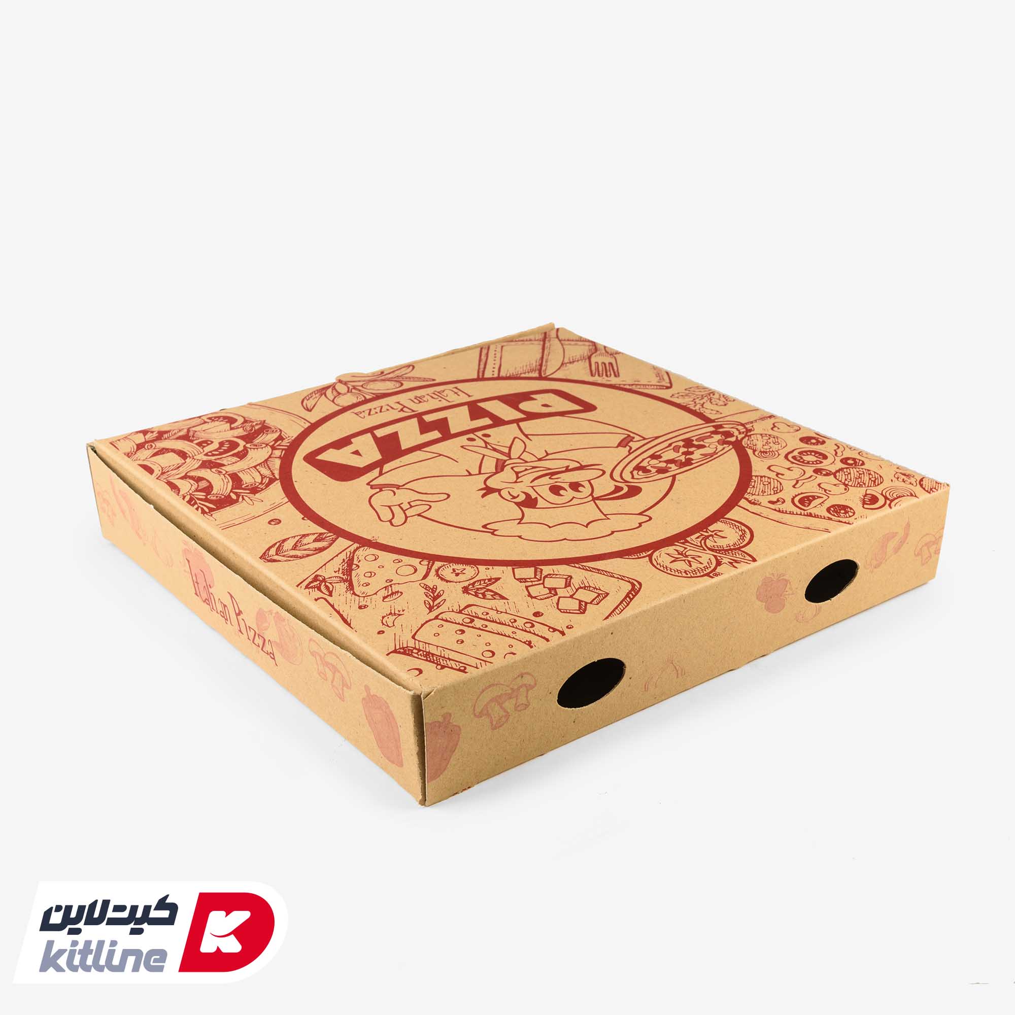 جعبه پیتزا کاغذی ۳۰ سانتیمتری (کارتن ۱۰۰ عددی) - تصویر 4