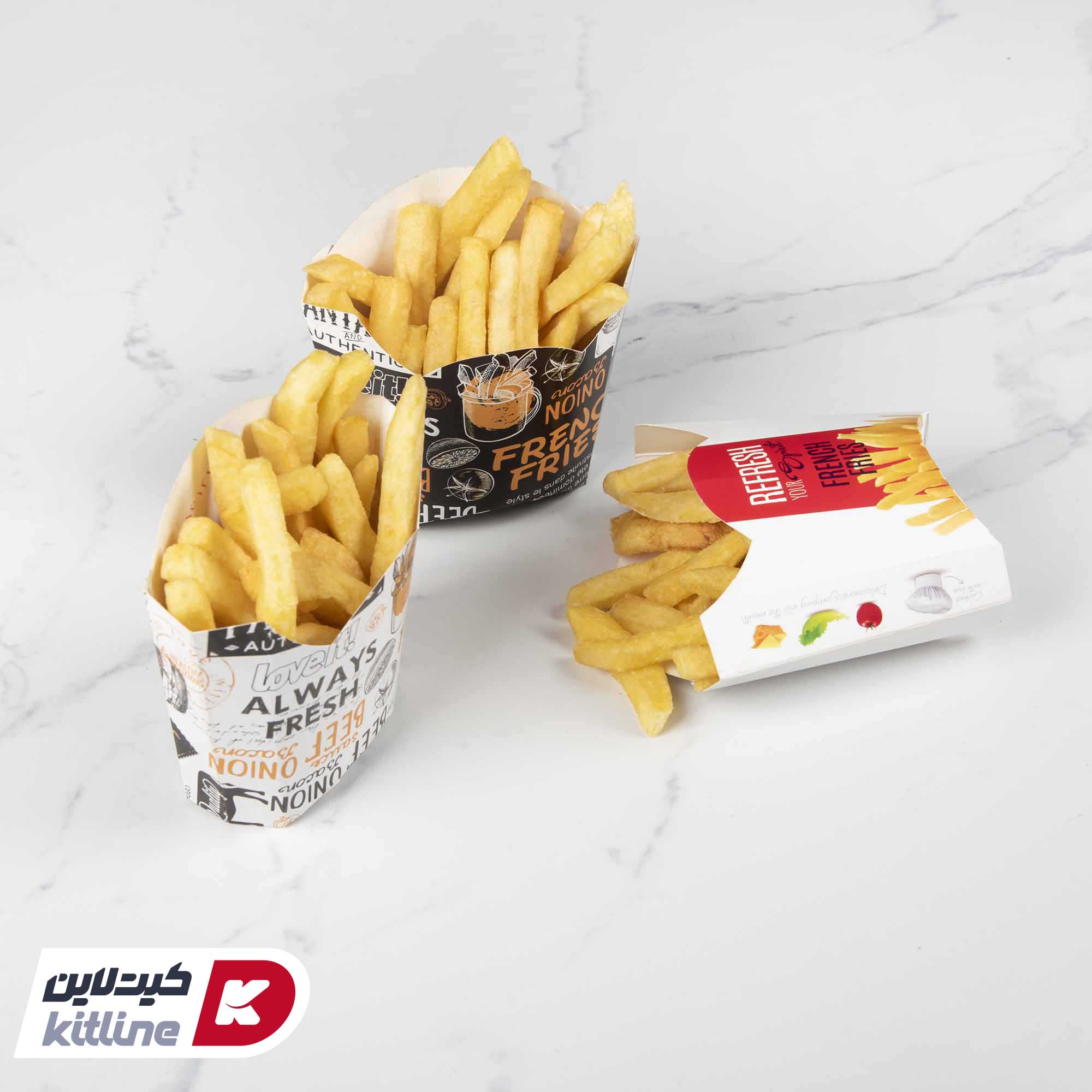 جعبه سیب زمینی یکبار مصرف کاغذی مک دونالدی ۱۲×۱۲.۵ سانتیمتری قرمز (کارتن ۱۲۰۰ عددی) - تصویر 6