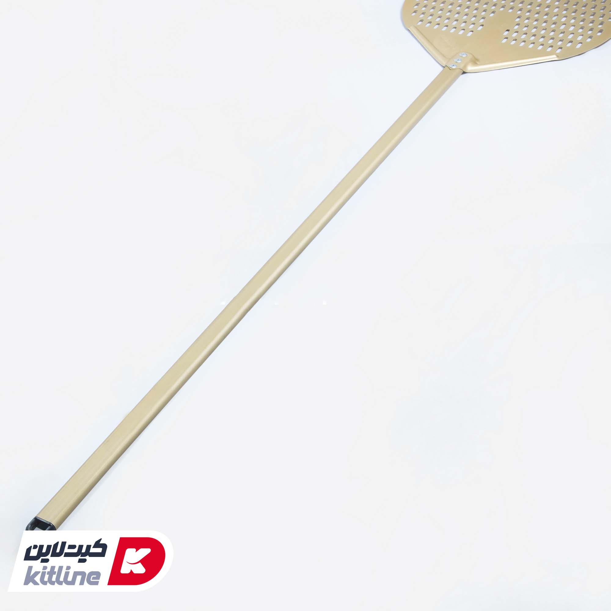 پارو پیتزا طلایی پانچ آلومینیومی مستطیلی کف ۳۷، دسته ۱۲۰ سانتیمتر کیچن تک - تصویر 3