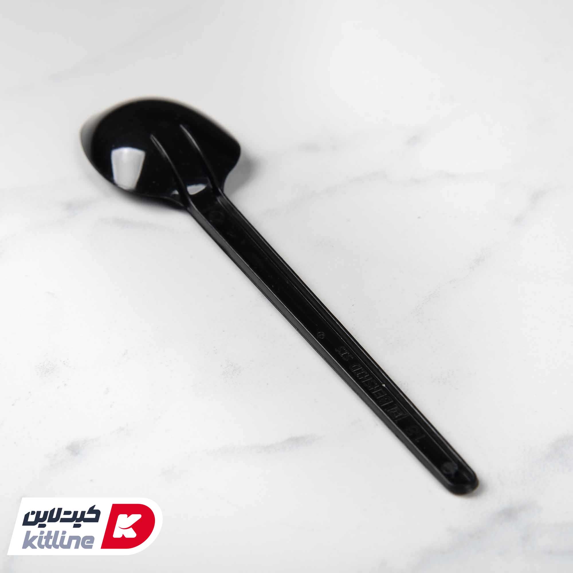 قاشق یکبار مصرف ۱۳.۵ سانتیمتری مشکی (کارتن ۲۰۰۰ عددی) - تصویر 3