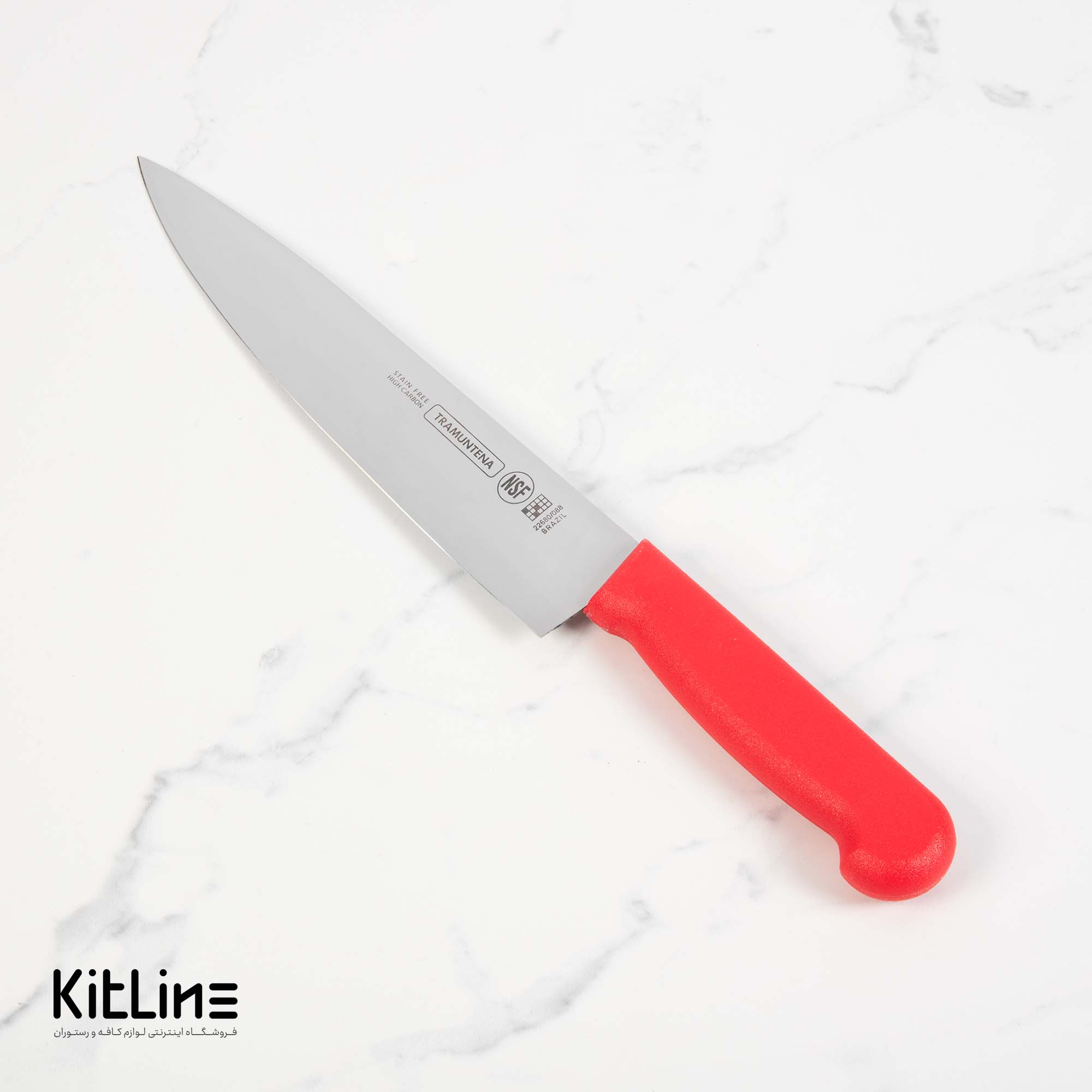 چاقو سرآشپز ۲۰ سانتیمتری بداف دسته قرمز (TRAMUNTENA)