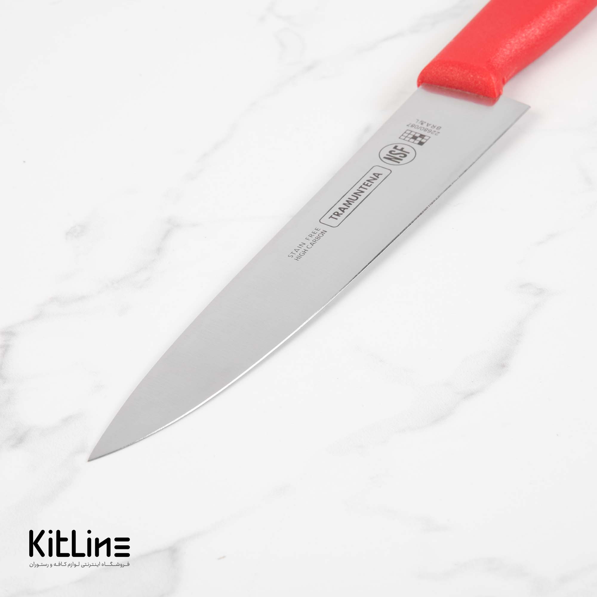 چاقو سرآشپز ۱۷.۵ سانتیمتری بداف دسته قرمز (TRAMUNTENA) - تصویر 4