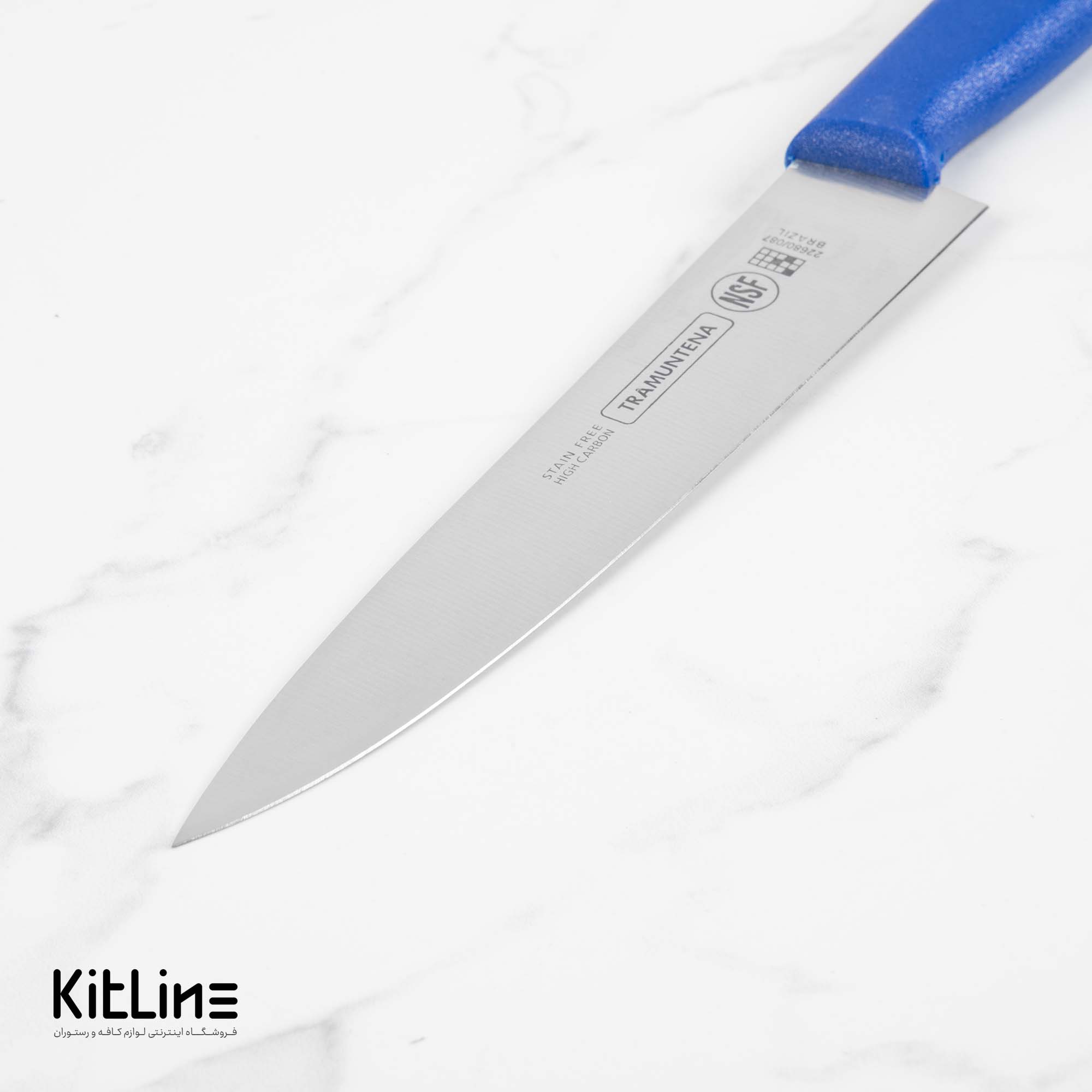 چاقو سرآشپز ۱۷.۵ سانتیمتری بداف دسته آبی (TRAMUNTENA) - تصویر 4