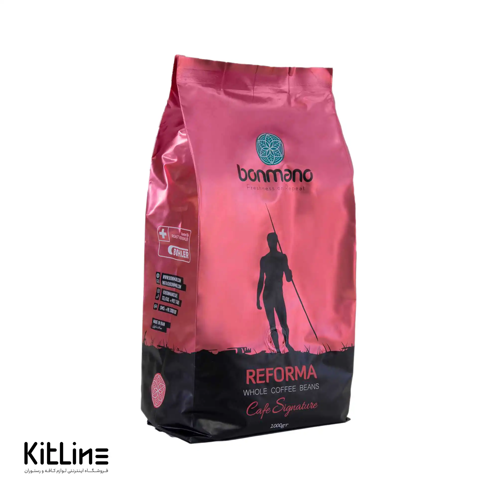 دانه قهوه ۷۰٪ عربیکا ۳۰٪‌ روبوستا اسپرسو ریفورما بن مانو ۱ کیلوگرمی