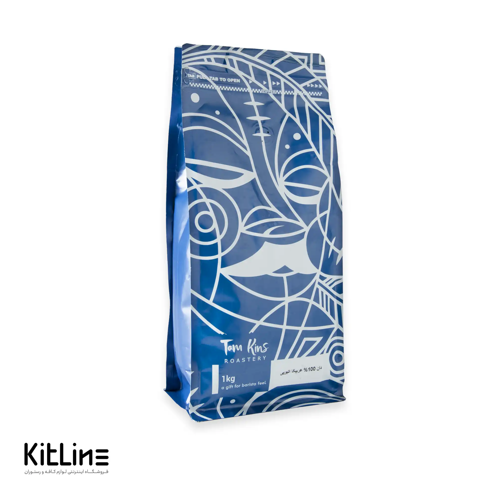 دانه قهوه ۱۰۰٪ عربيکا اتیوپی تام کینز ۱ کیلوگرمی