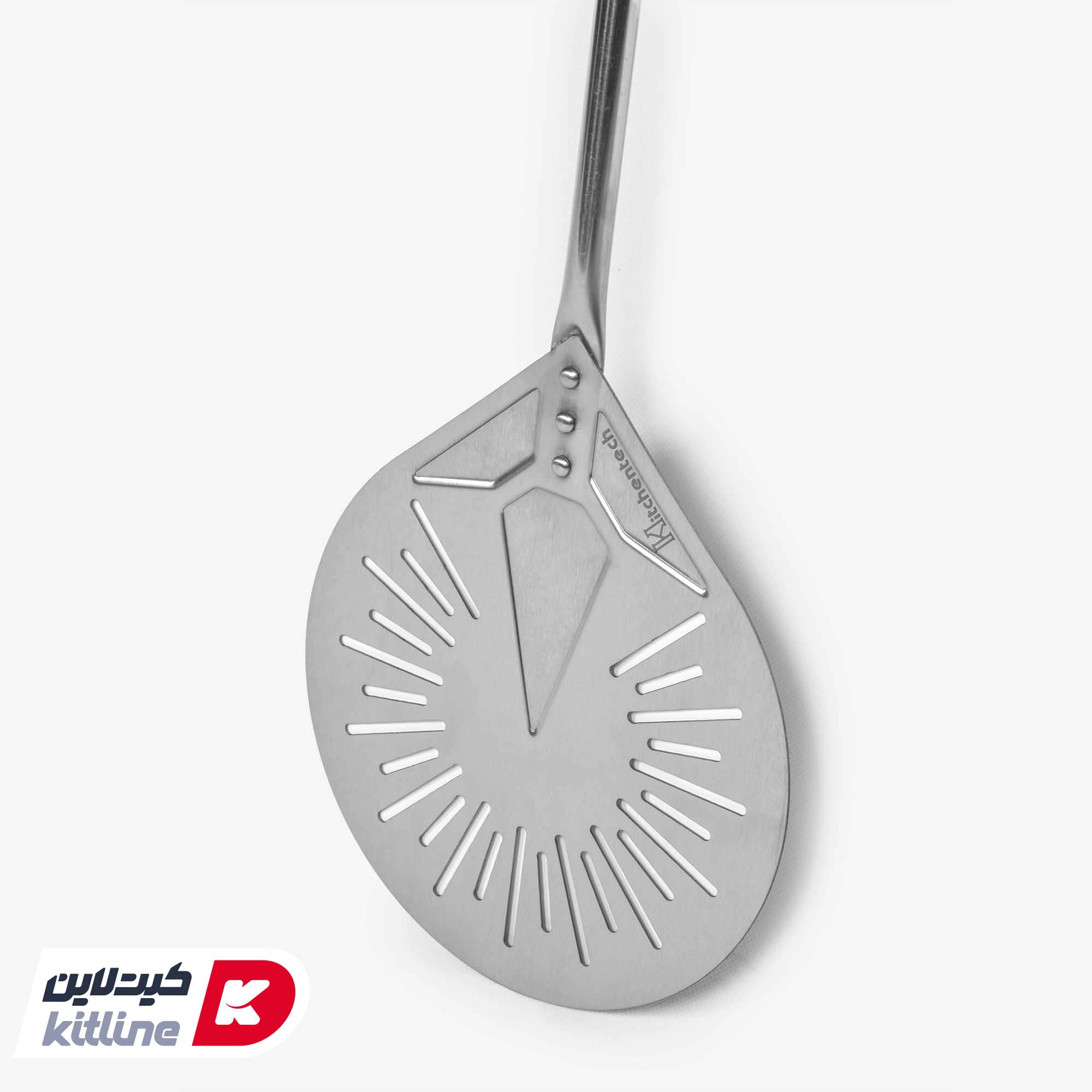 پارو پیتزا سوپر پانچ استیل گرد کف ۲۰، دسته ۷۵ سانتیمتر کیچن تک - تصویر 3