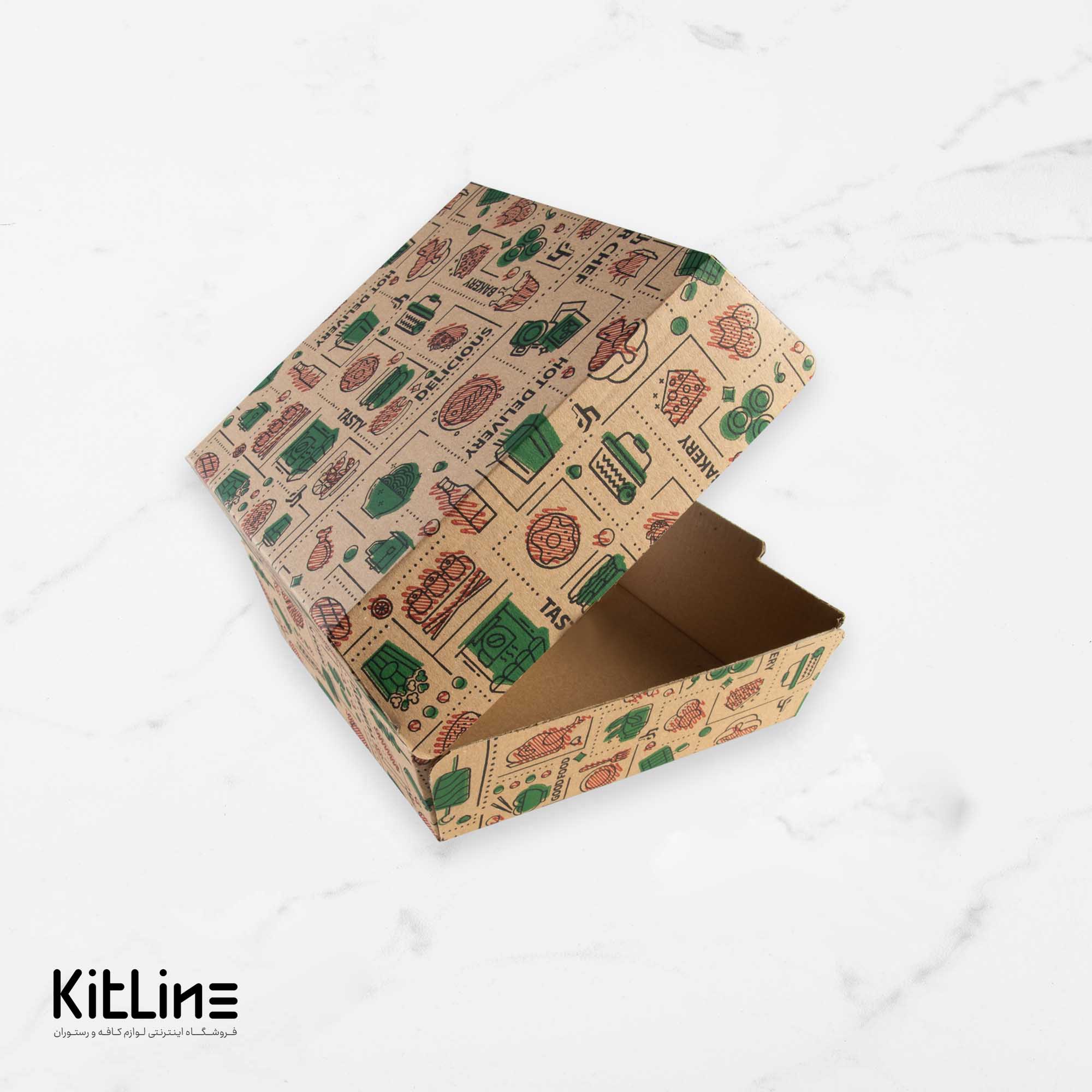 جعبه سوخاری یکبار مصرف کرافت ضخیم ۱۹×۱۹ سانتیمتری (کارتن ۱۰۰ عددی) - تصویر 3