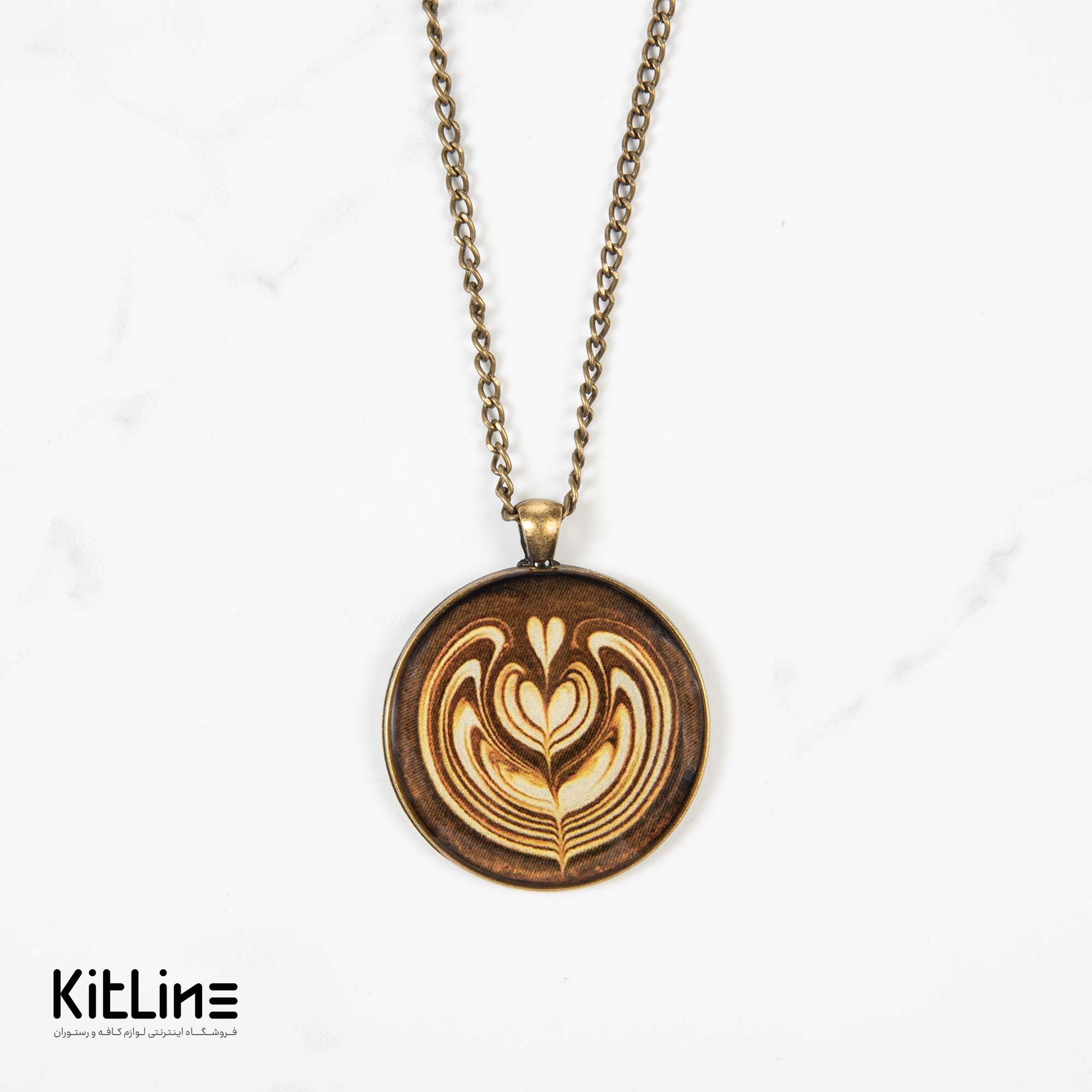 گردنبند بند زنجیری با آویز لاته آرت طرح وينگ توليپ