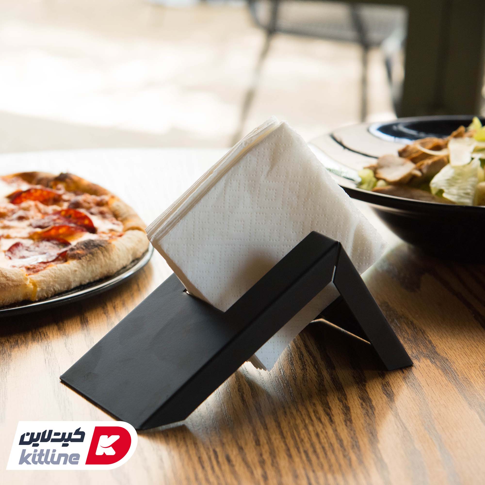 جای دستمال کاغذی طرح خشتی فلزی - تصویر 4