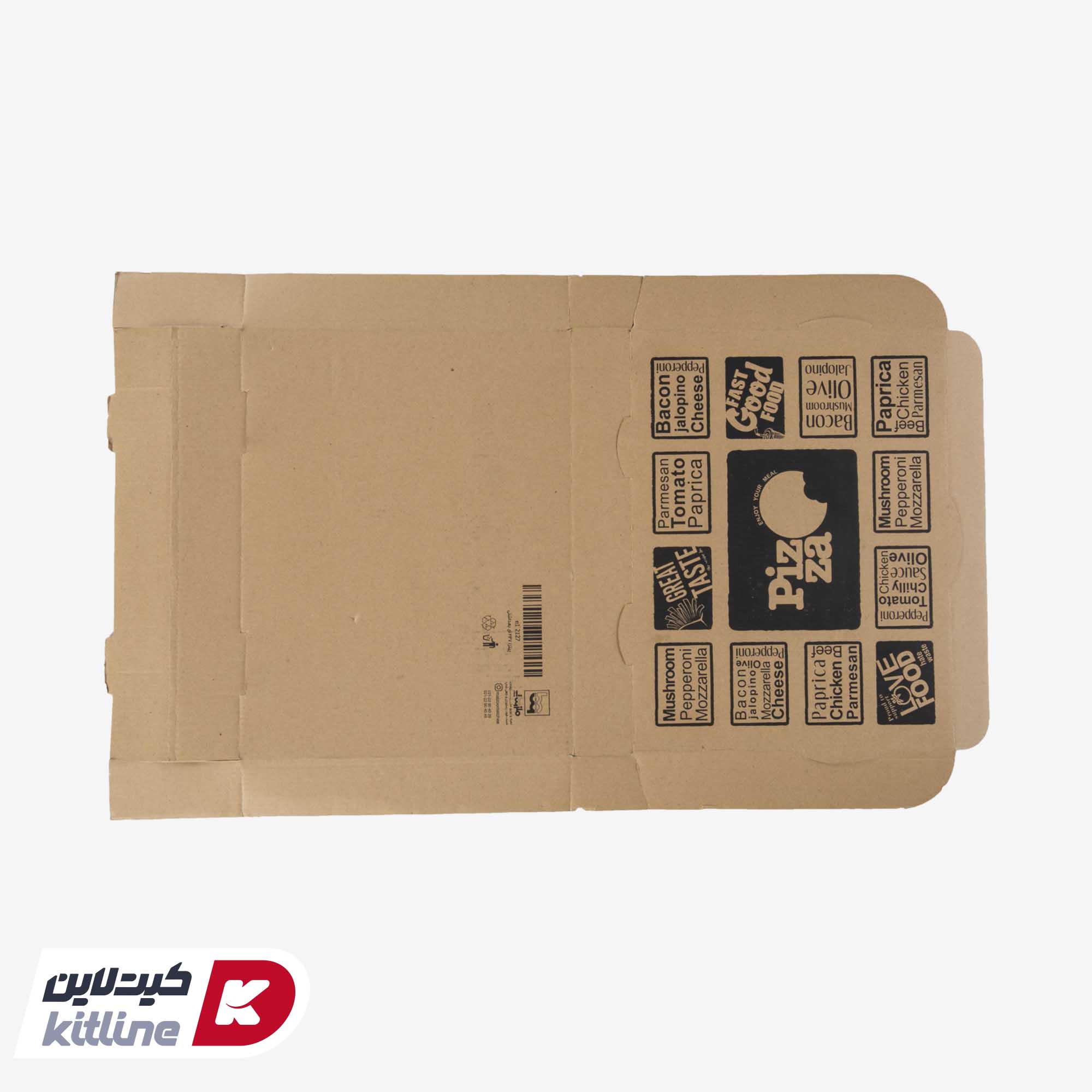 جعبه پیتزا کاغذی ایفلوت چاپدار ۳۱×۲۷ سانتیمتری (کارتن ۱۰۰ عددی) - تصویر 4