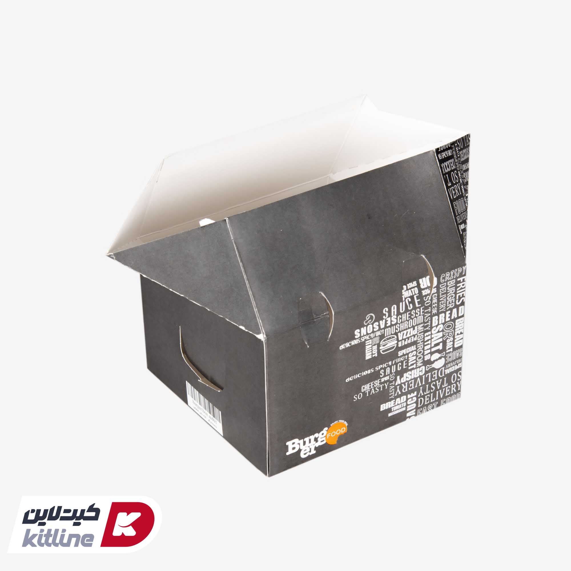 جعبه برگر یکبار مصرف کاغذی ایندربرد ۱۲×۱۲ سانتیمتری (کارتن ۳۰۰ عددی) - تصویر 3