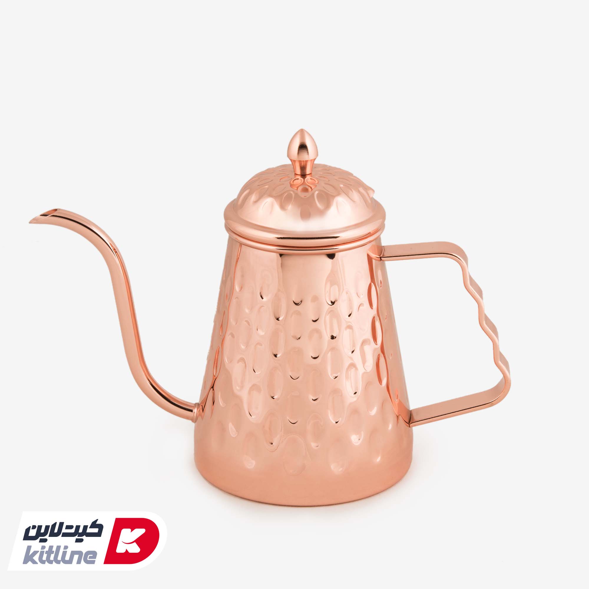 کتل استیل ۶۰۰ میلی‌لیتری رز گلد چکشی