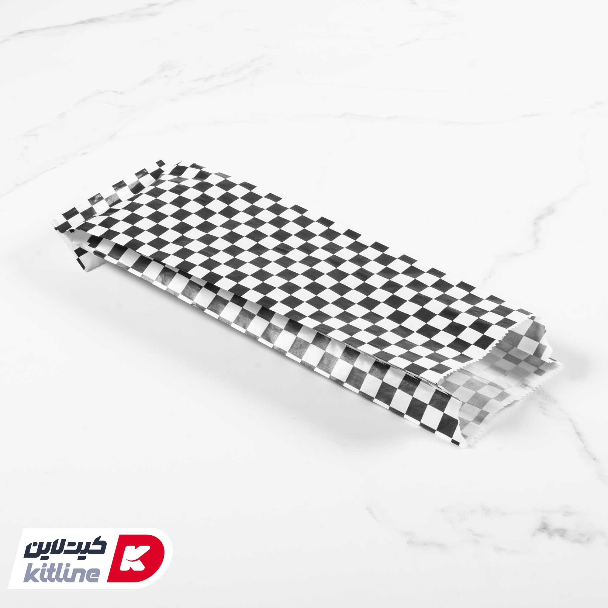 پاکت ساندويچ یکبار مصرف مومی ۹×۳۰ سانتیمتری شطرنجی مشکی (کارتن ۲۵۰۰ عدی) - تصویر 3