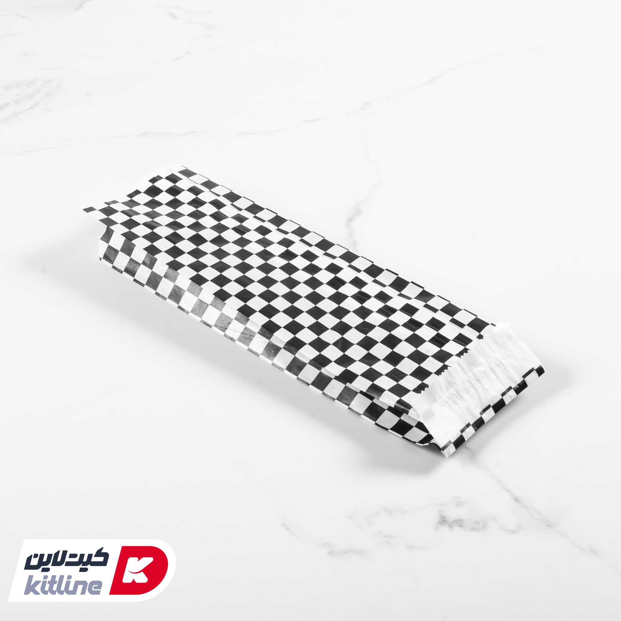 پاکت ساندويچ یکبار مصرف مومی ۹×۳۰ سانتیمتری شطرنجی مشکی (کارتن ۲۵۰۰ عدی) - تصویر 4