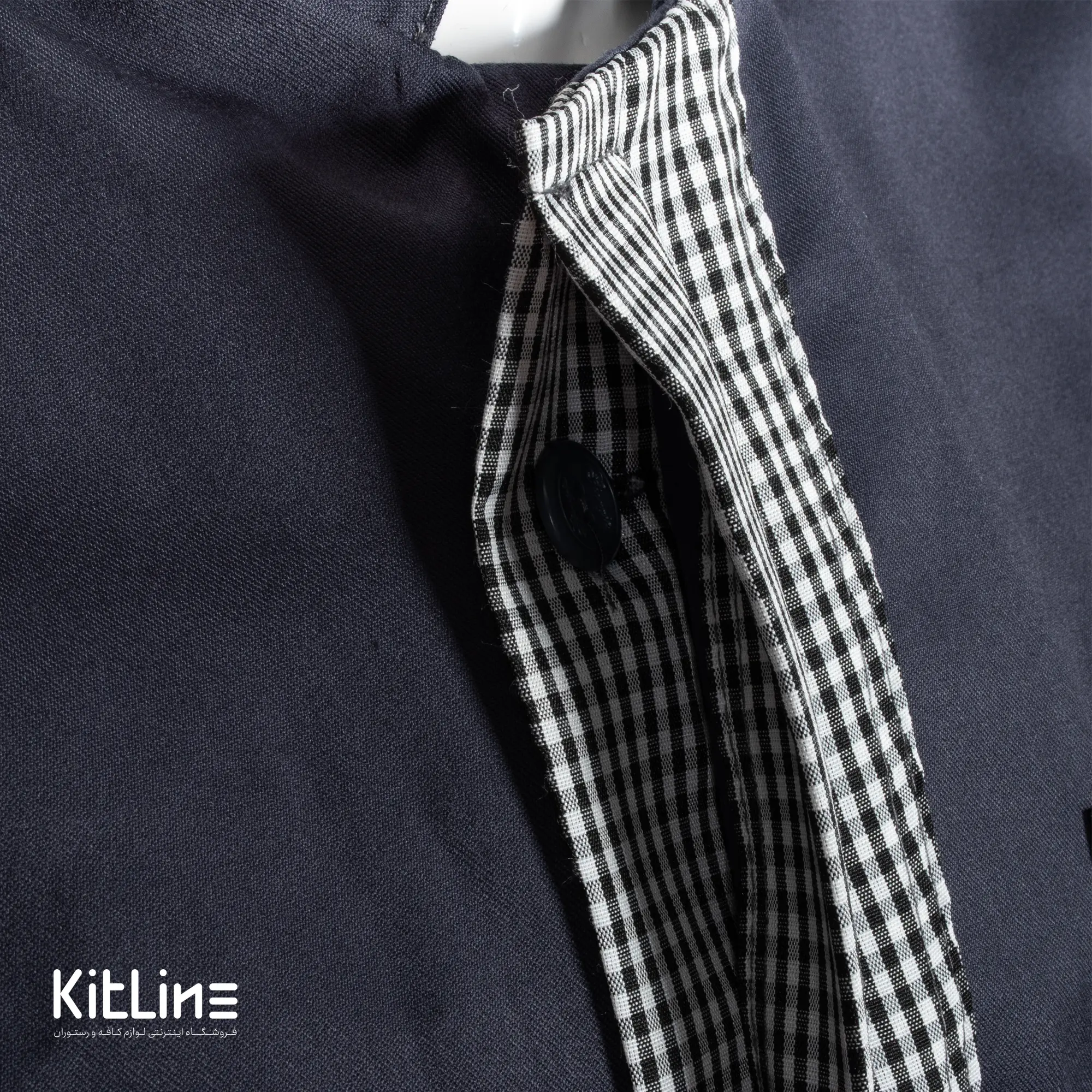 روپوش آستین کوتاه طوسی مغزی چهارخانه پوشاکو - تصویر 3