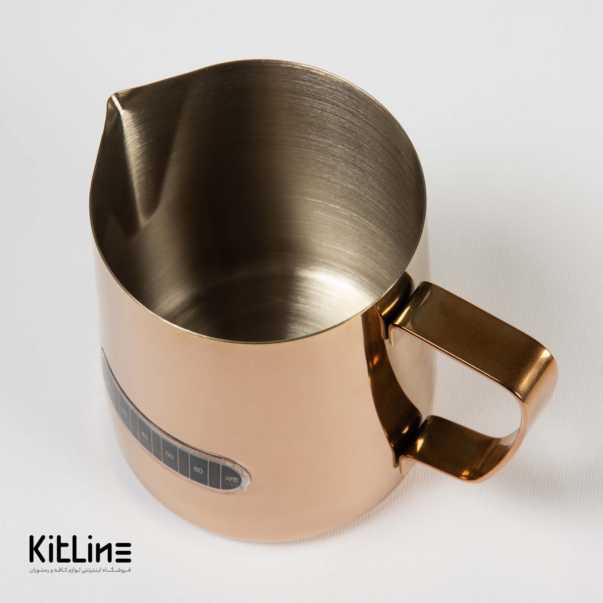 پیچر استیل دماسنج دار ۶۰۰ میلیلیتری رز گلد - تصویر 3