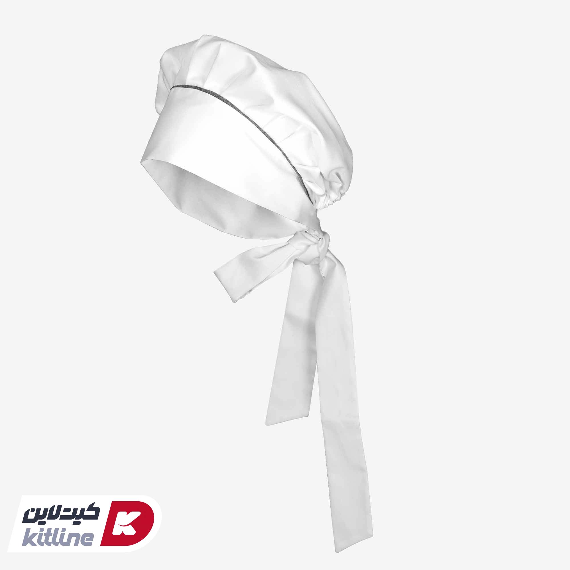 کلاه سرآشپز زنانه بند دار سفید