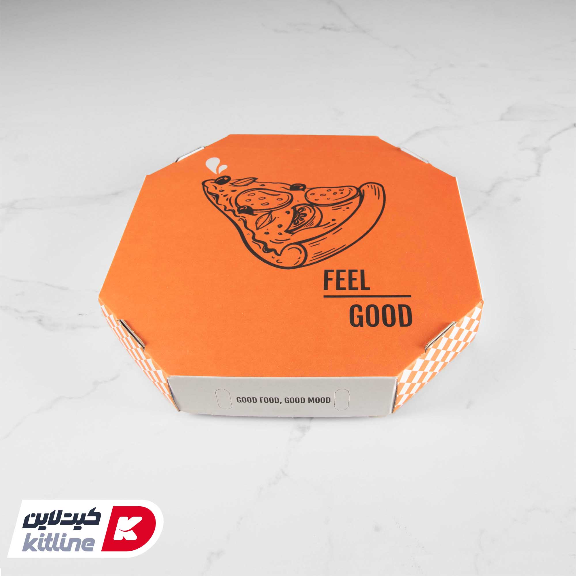 جعبه پیتزا هشت ضلعی کاغذی ۲۴ سانتیمتری (کارتن ۱۰۰ عددی) - تصویر 3