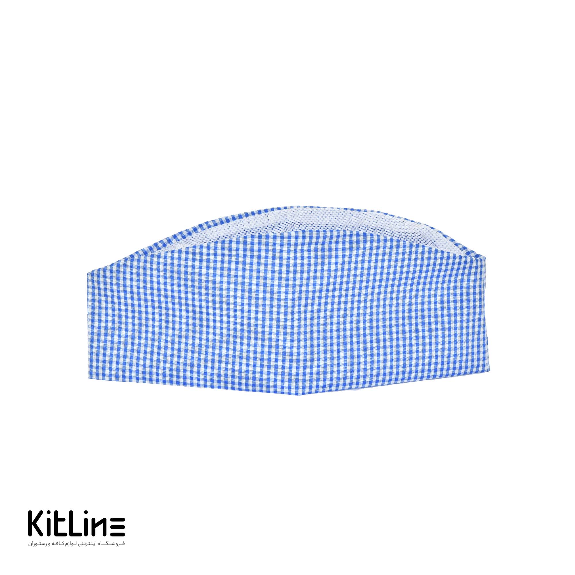 کلاه قايقی چهارخانه آبی