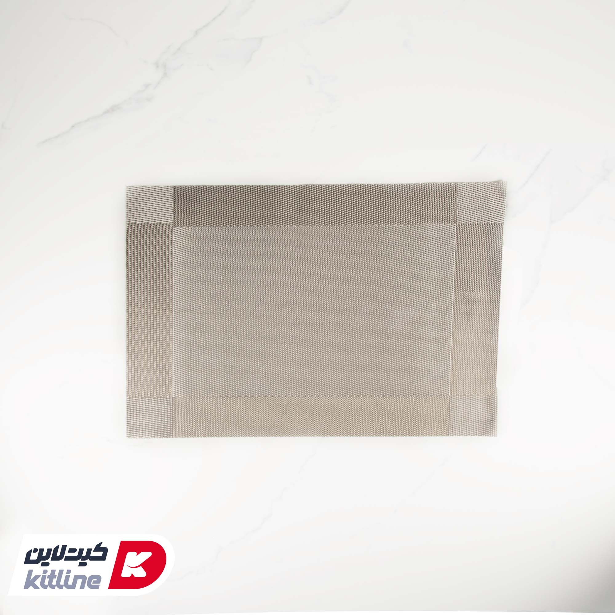 زیر بشقابی پلاستیکی ۳۰×۴۵ سانتیمتری نقره ای (ست ۶ عددی)