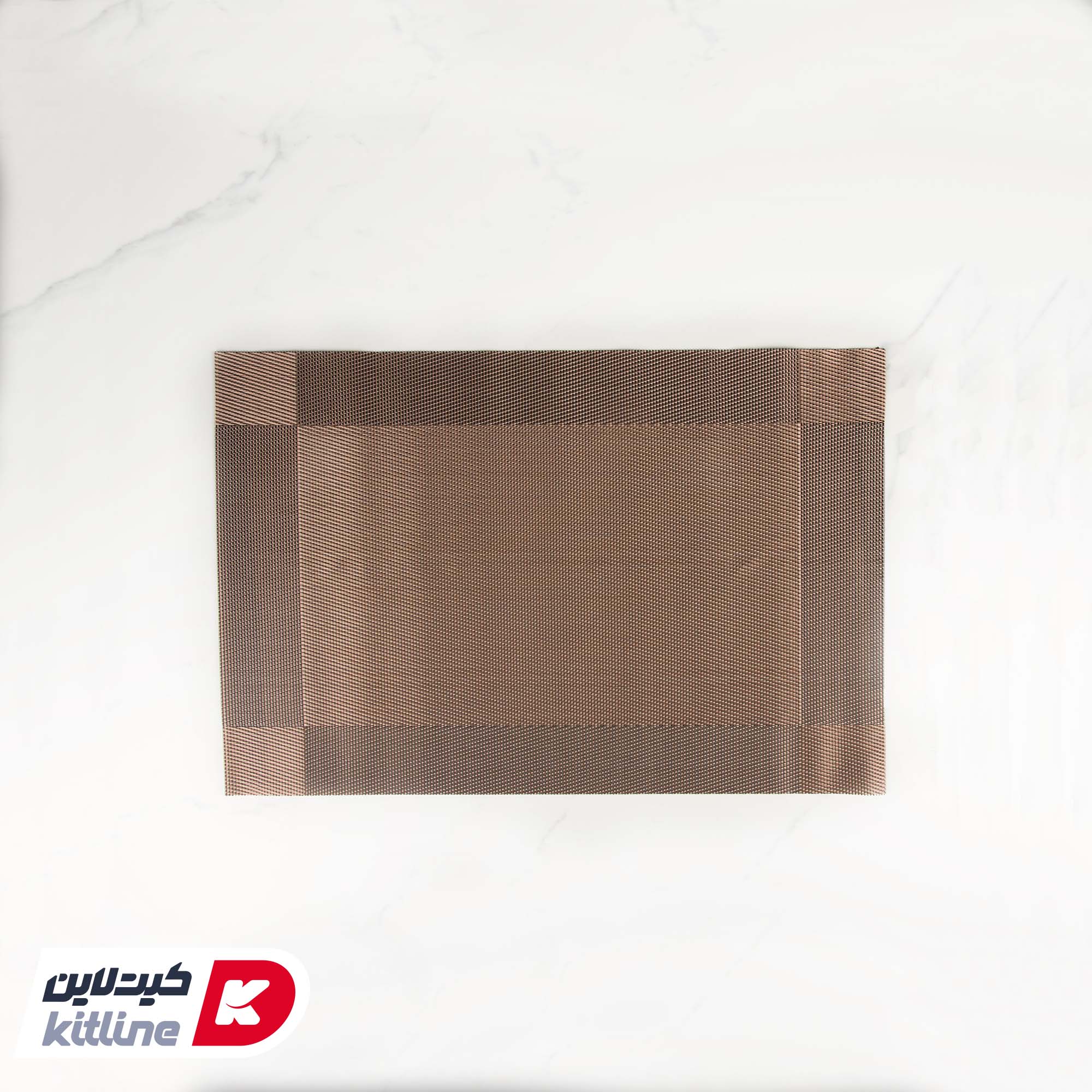 زیر بشقابی پلاستیکی ۳۰×۴۵ سانتیمتری قهوه ای (ست ۶ عددی)