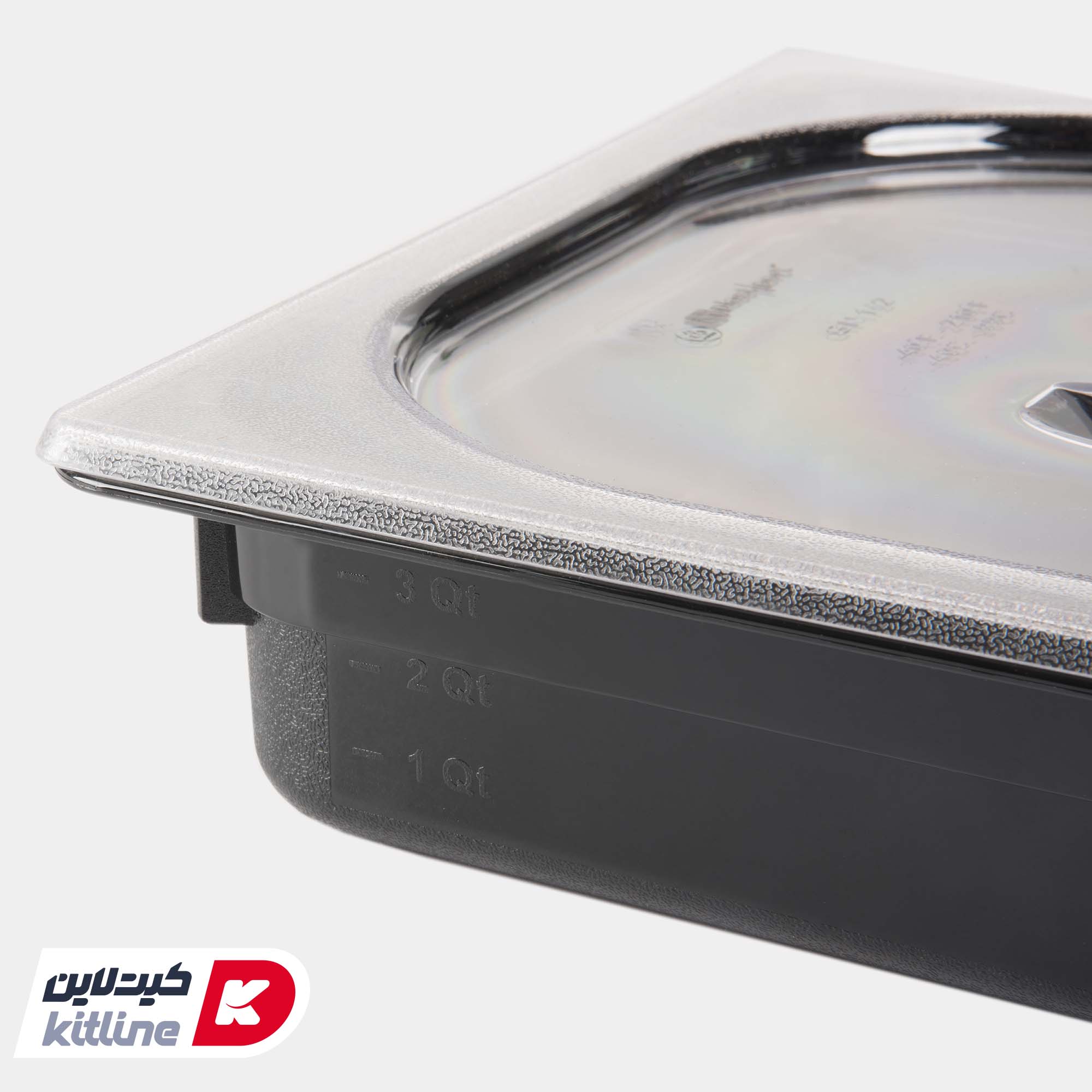 بن ماری ۱/۲ پلی کربنات عمق ۶/۵ مشکی به همراه درب - تصویر 3