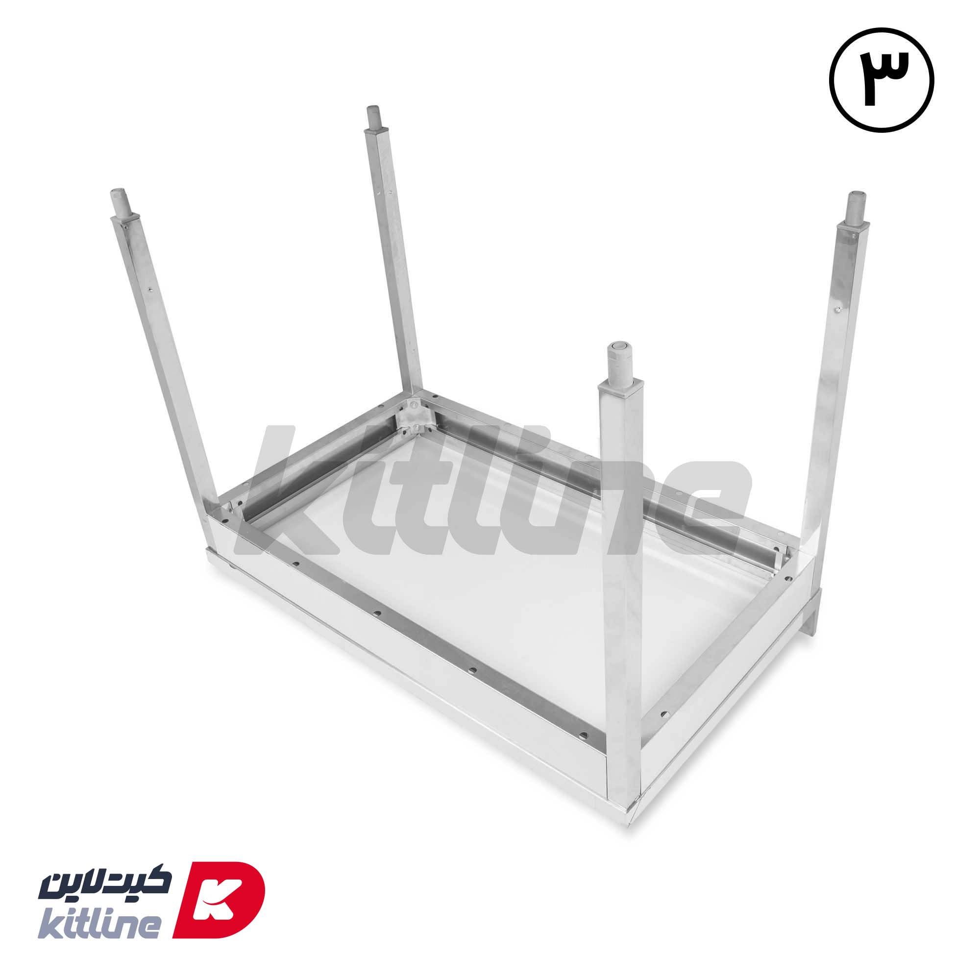 ميز کار پرتابل با پشتی و کف ورق Kitchentech - تصویر 4