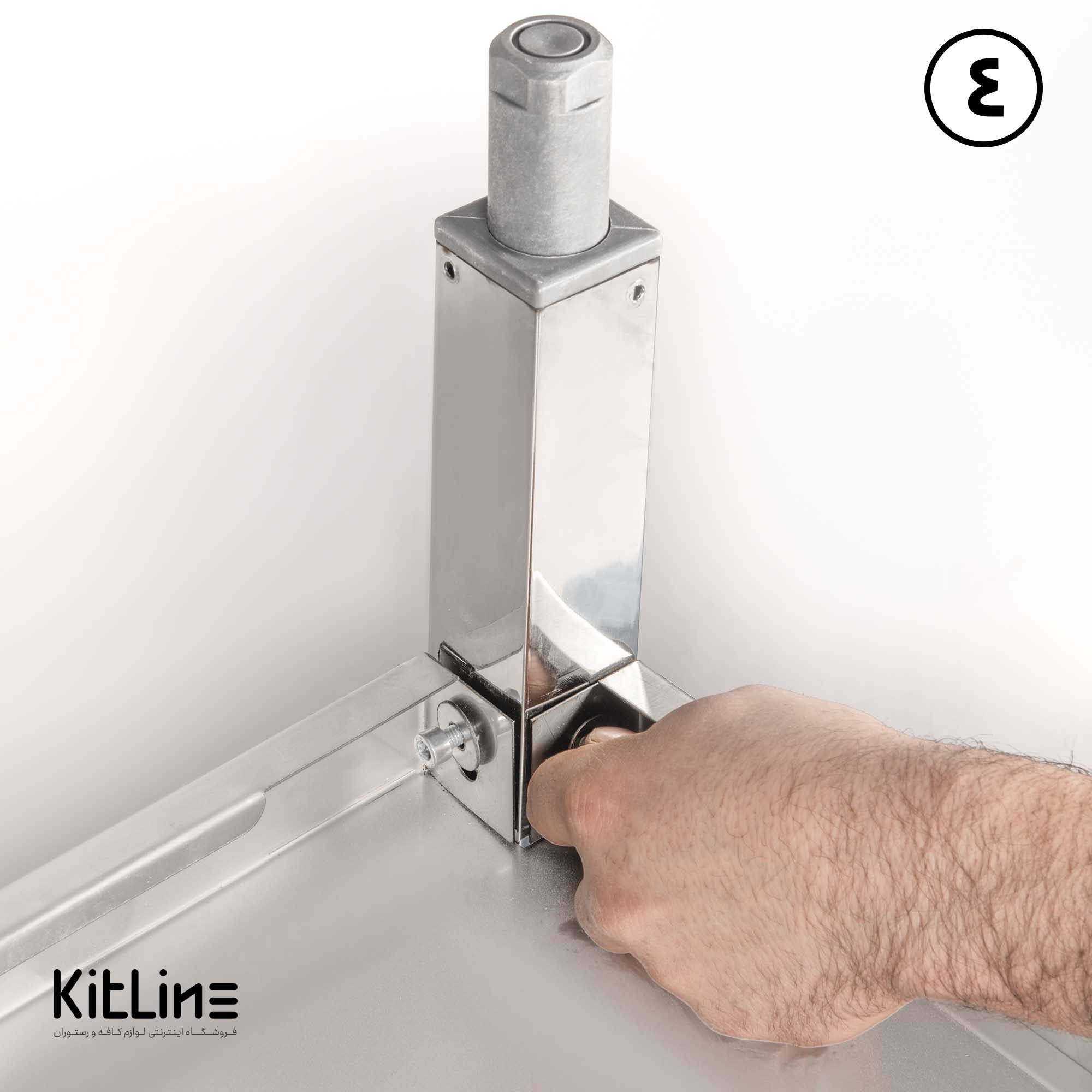 ميز کار پرتابل با پشتی و کف ورق Kitchentech - تصویر 6