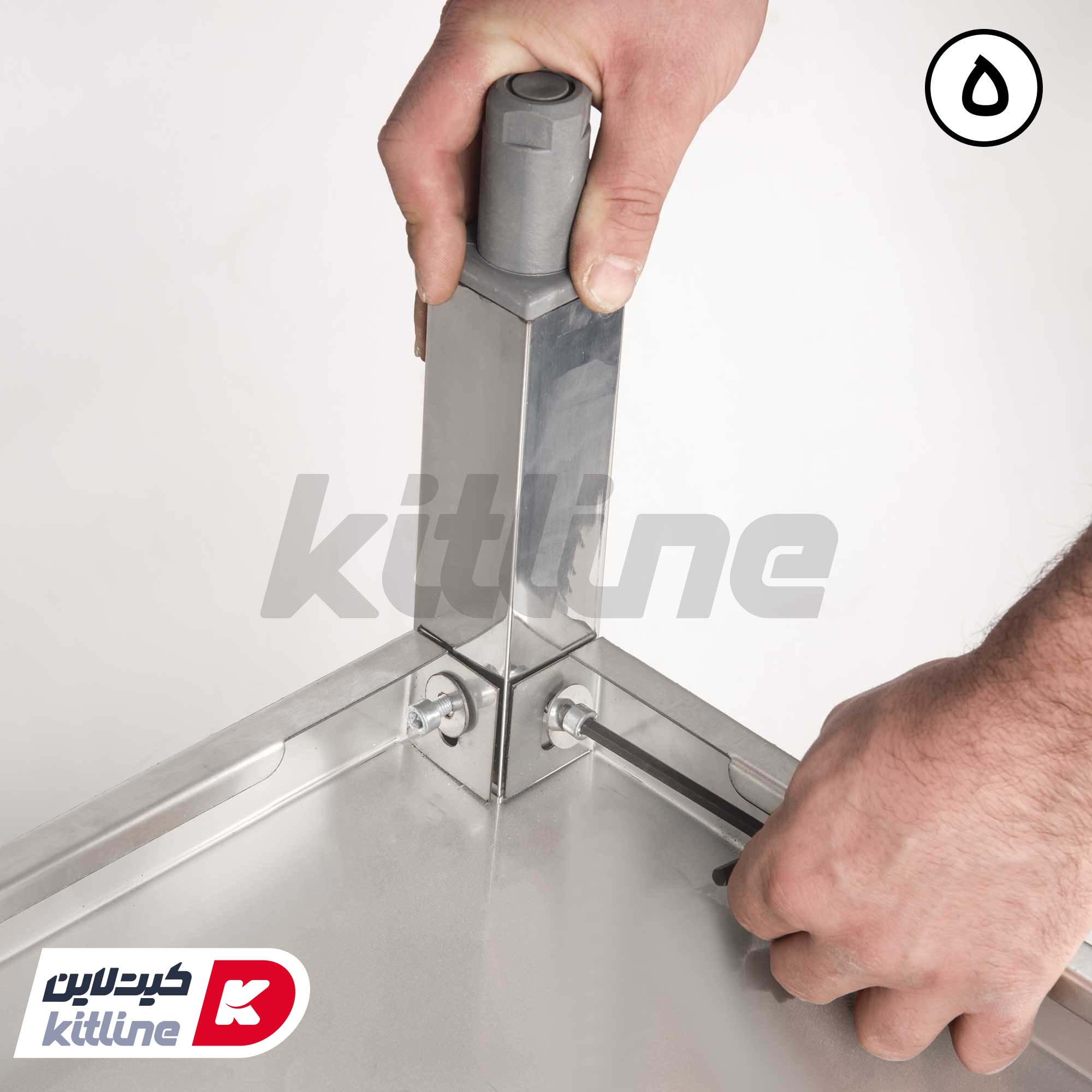 ميز کار پرتابل با پشتی و کف ورق Kitchentech - تصویر 8