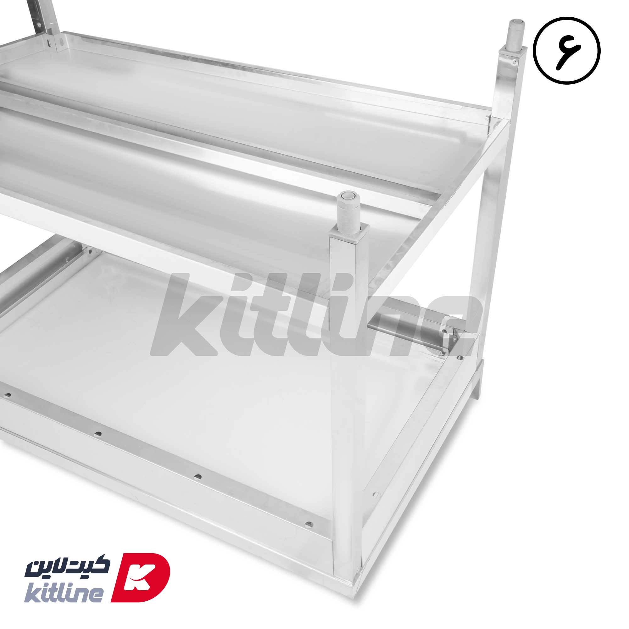 ميز کار پرتابل با پشتی و کف ورق Kitchentech - تصویر 7