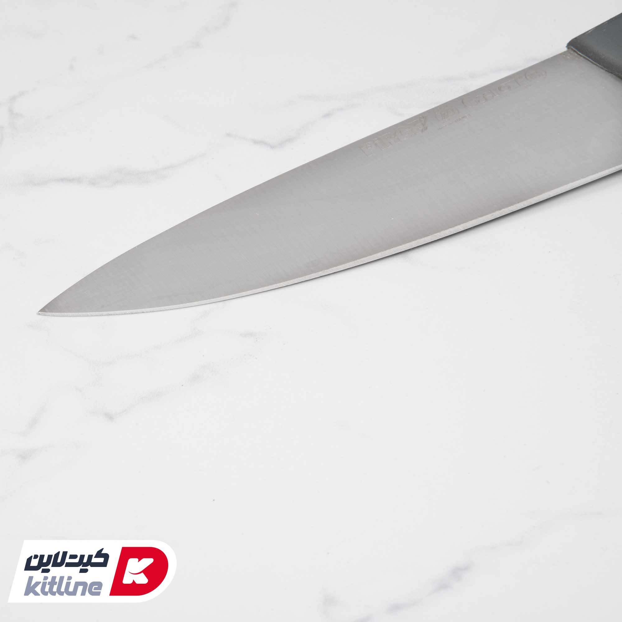 چاقو سرآشپز ۱۹ سانتیمتری پیرگه دسته طوسی - تصویر 3