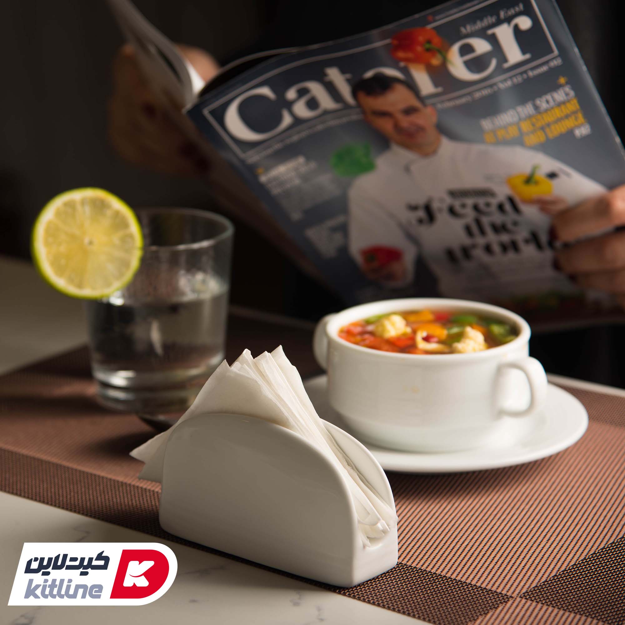 جای دستمال کاغذی چینی هتلی زرین - تصویر 5