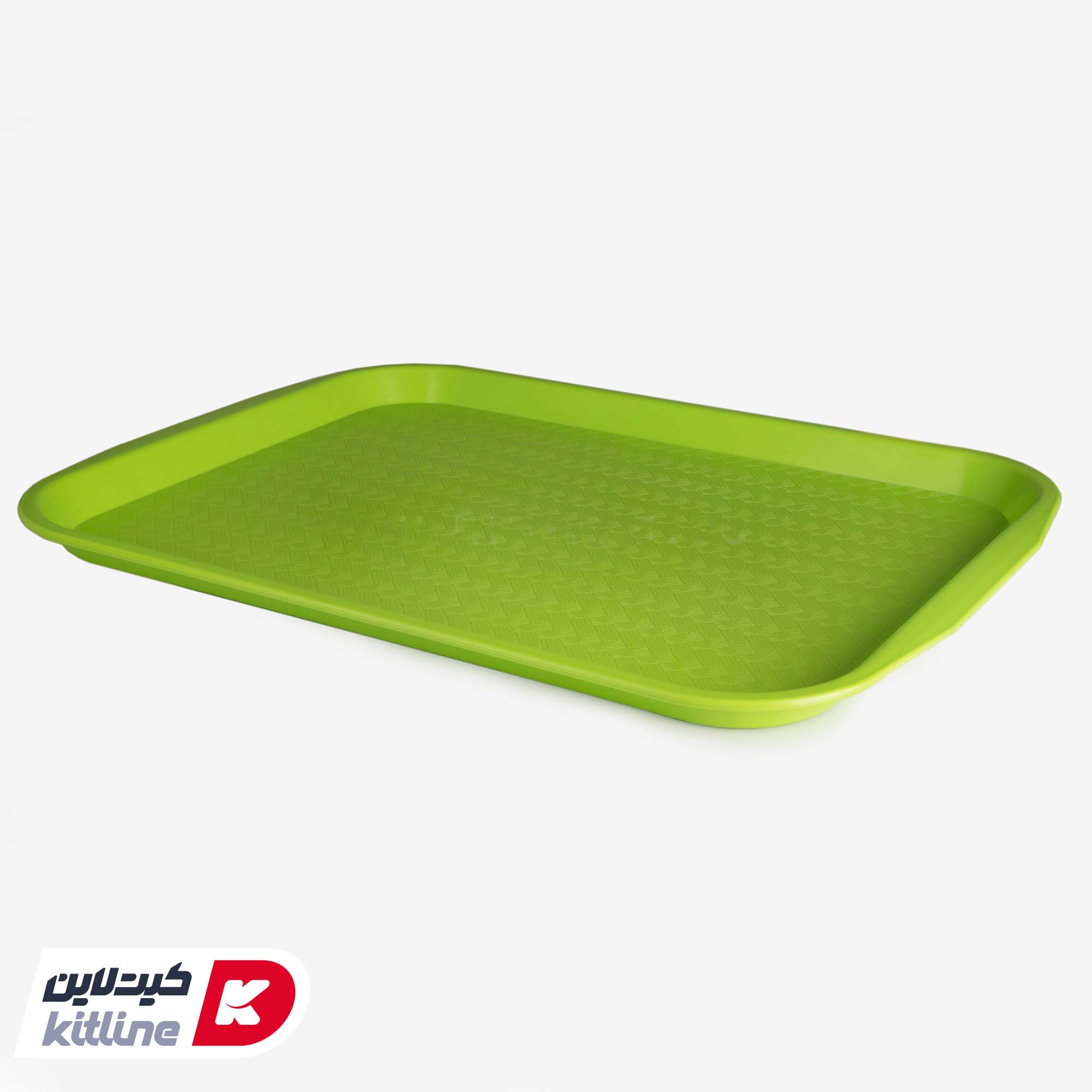 سینی پلی پروپیلن ۴۵x۳۵ سانتیمتری سبز فسفری کیچن تک