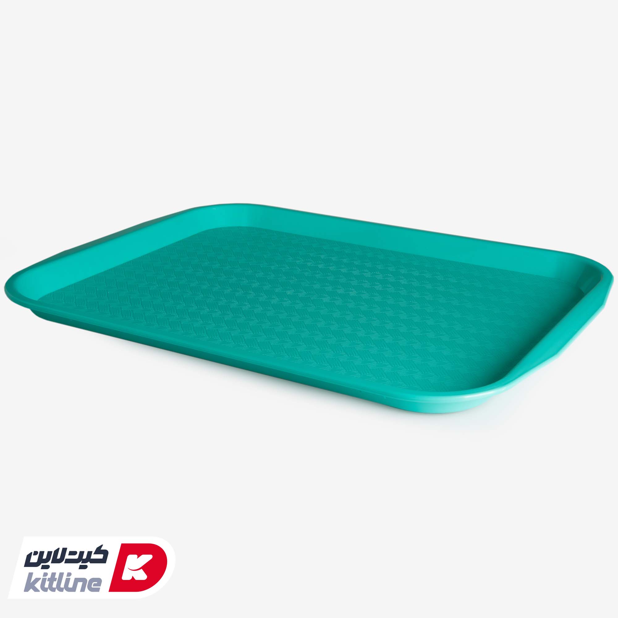 سینی پلی پروپیلن ۴۵x۳۵ سانتیمتری سبز آبی کیچن تک