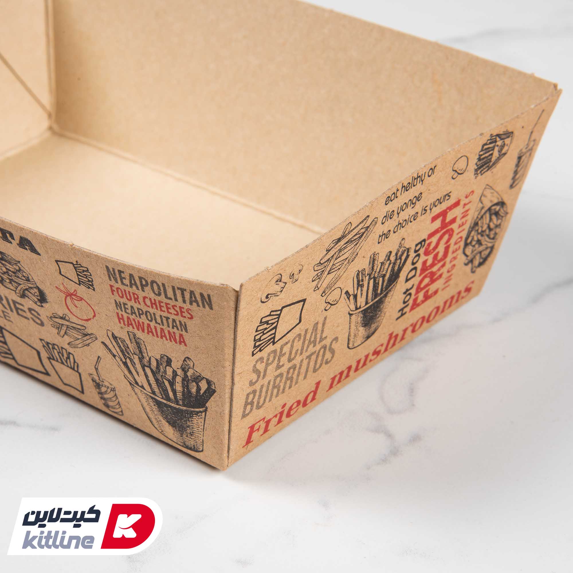 ظرف سیب زمینی یکبار مصرف کاغذی کرافت ۱۰.۵×۱۵.۵ سانتیمتری (کارتن ۴۰۰ عددی) - تصویر 3