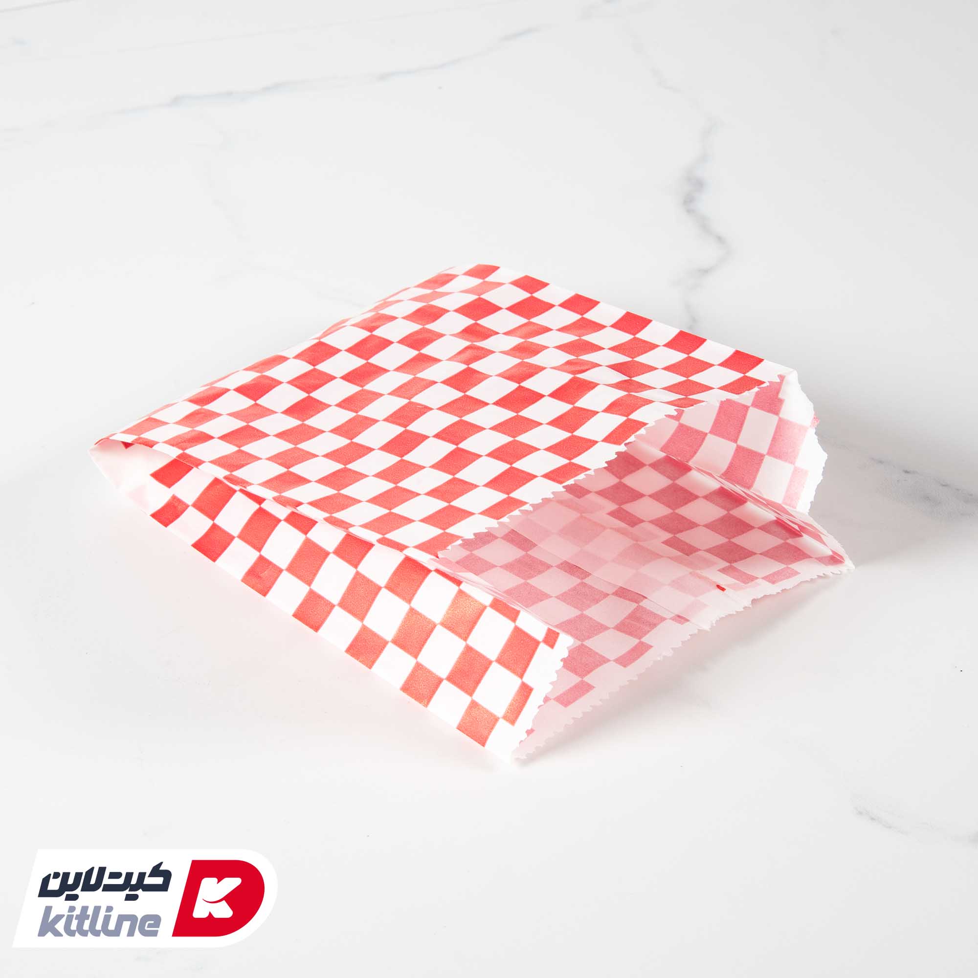 پاکت همبرگر یکبار مصرف مومی ۱۲×۱۷سانتیمتری شطرنجی قرمز (کارتن ۳۰۰۰ عددی) - تصویر 4