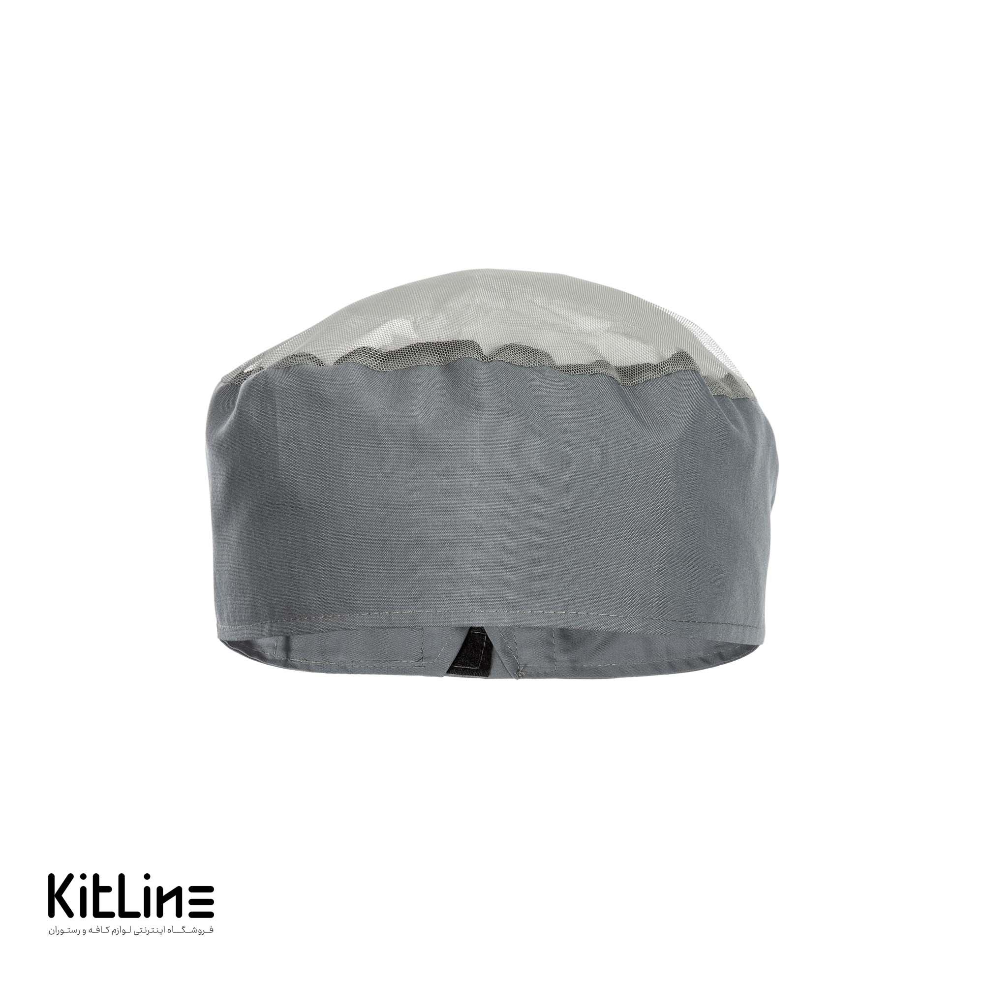 کلاه آشپزی توری پشت چسبدار طوسی