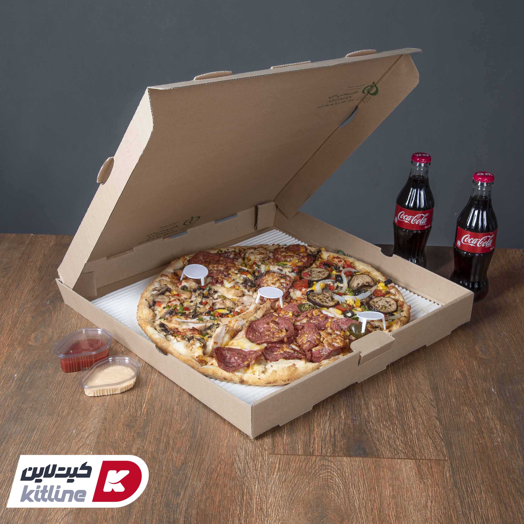 جعبه پیتزا کاغذی ایفلوت ۴۰ سانتیمتری (کارتن ۵۰ عددی) - تصویر 4