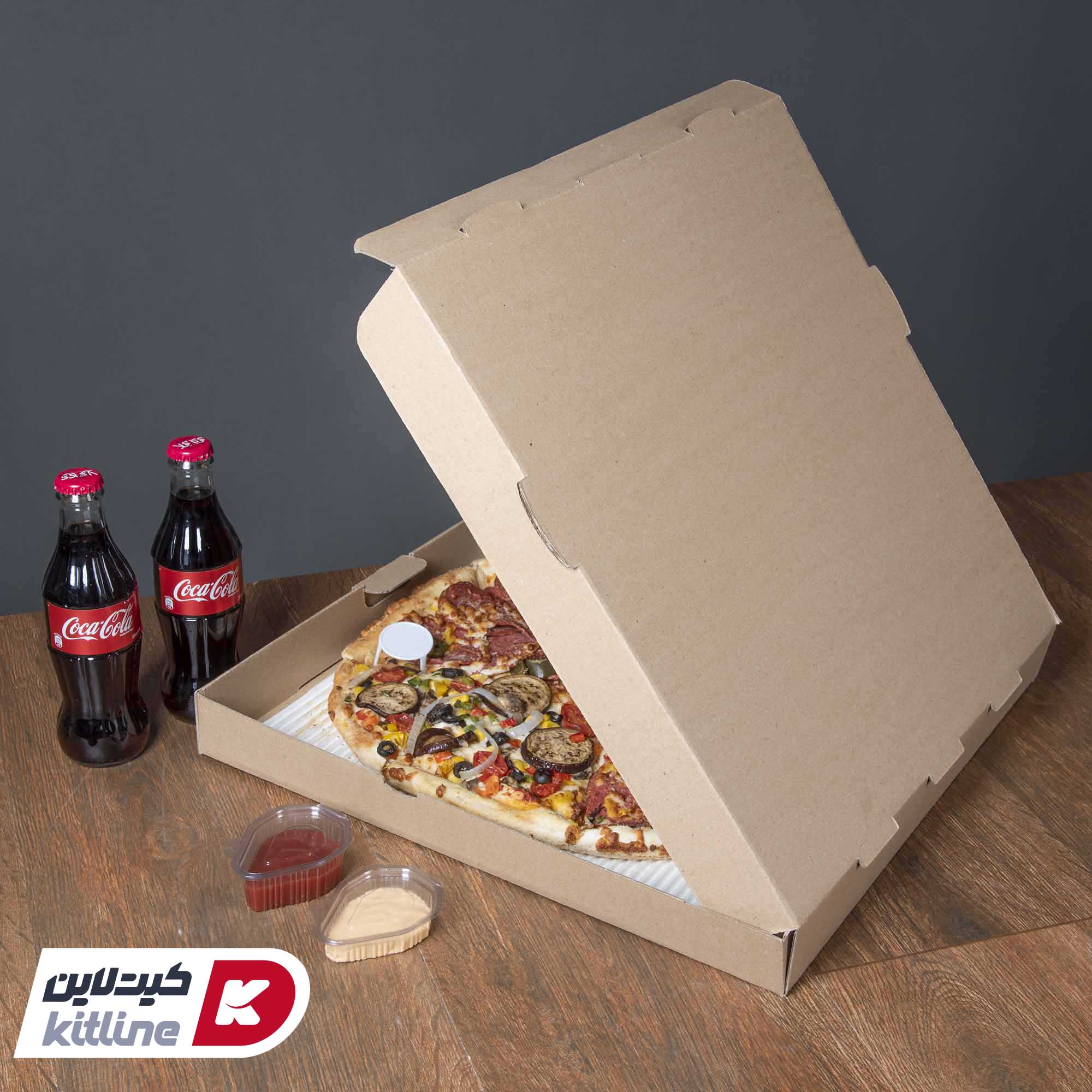 جعبه پیتزا کاغذی ایفلوت ۴۰ سانتیمتری (کارتن ۵۰ عددی) - تصویر 5