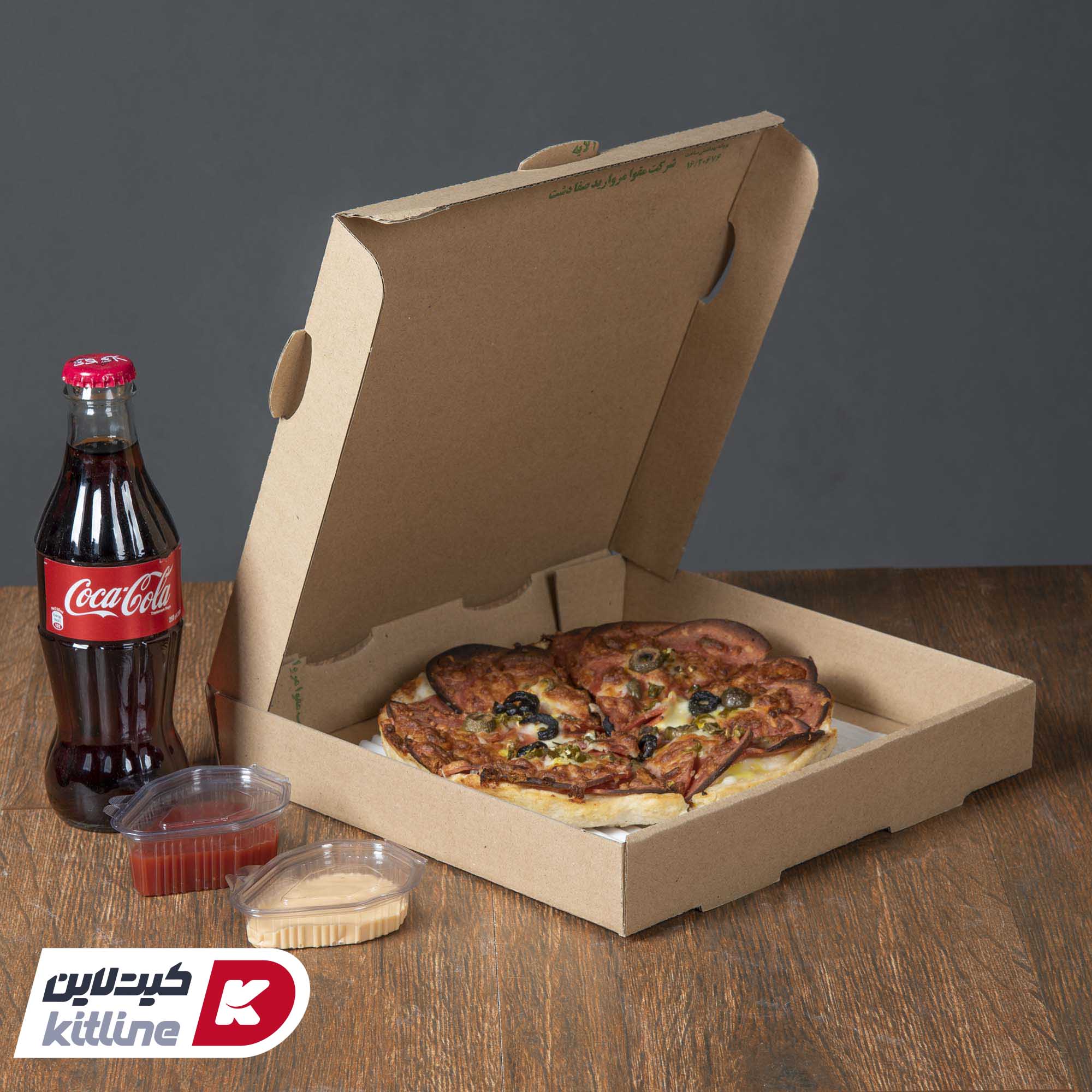 جعبه پیتزا کاغذی ایفلوت ۲۰ سانتیمتری (کارتن ۱۰۰ عددی) - تصویر 6