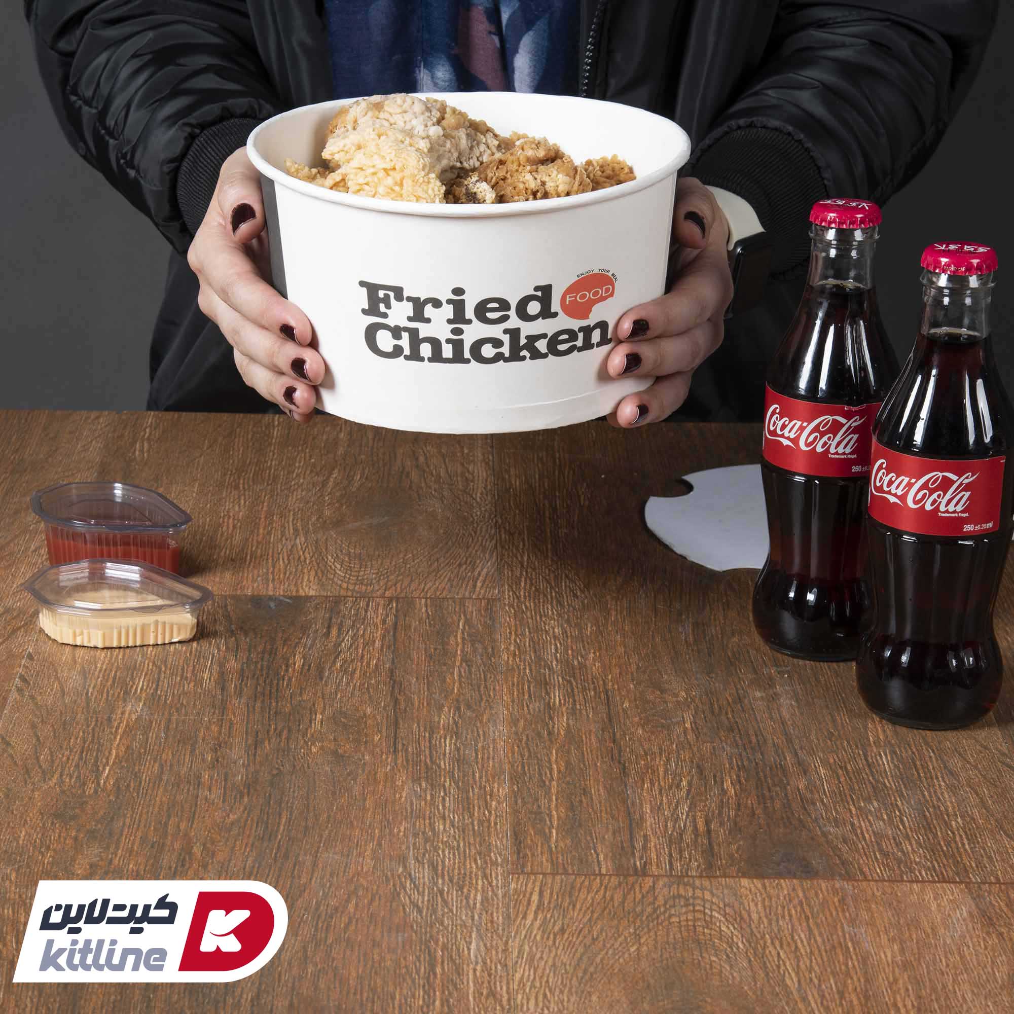 سطل سوخاری یکبار مصرف کاغذی ۲ لیتری همراه درب (کارتن ۳۰۰ عددی) - تصویر 6