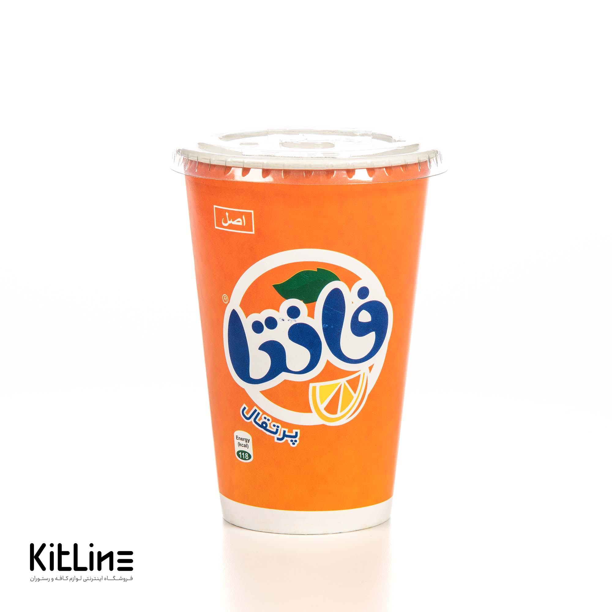 لیوان کاغذی یکبار مصرف ۴۸۰ میلی لیتری همراه درب نی خور طرح فانتا (کارتن ۵۰۰ عددی) - تصویر 3