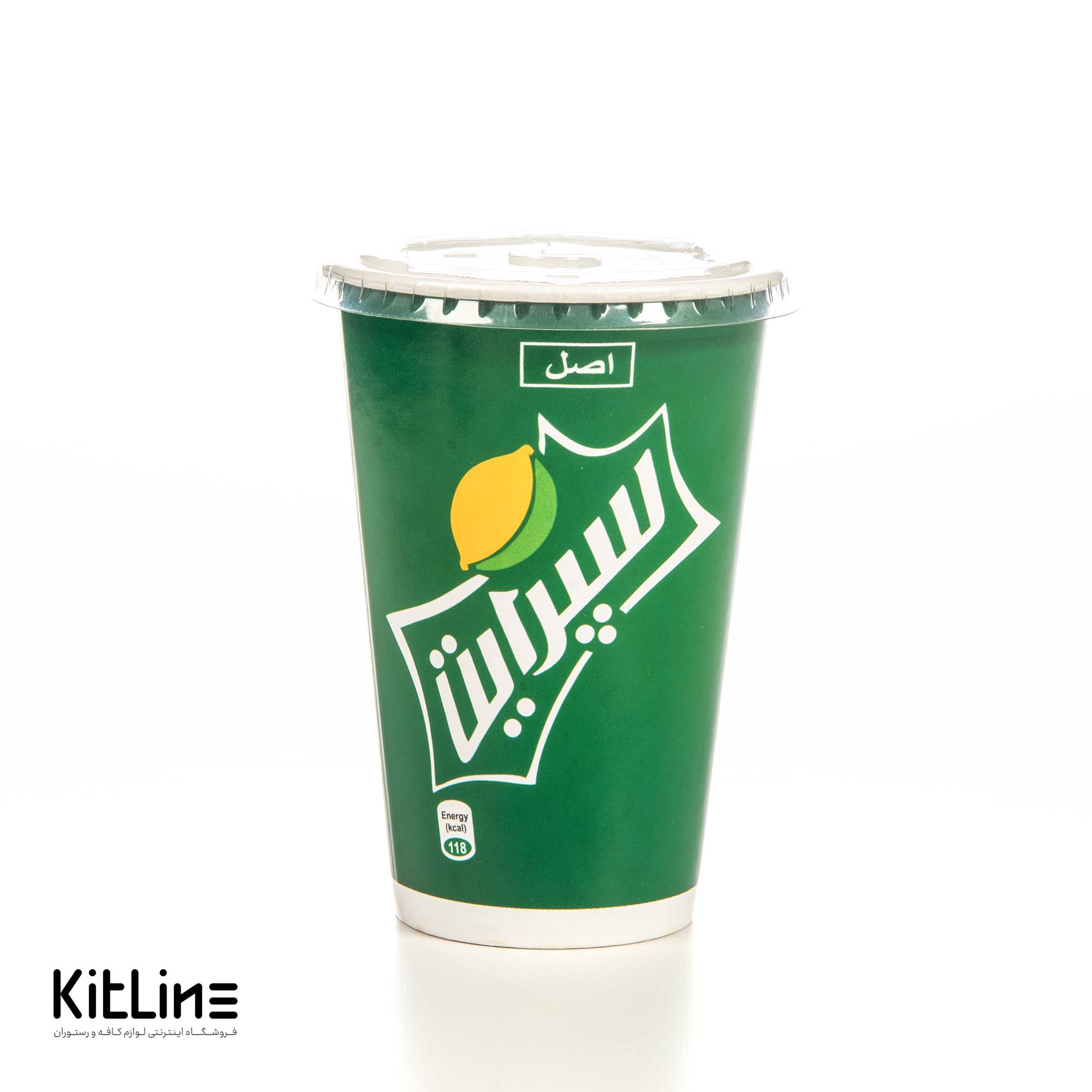 لیوان کاغذی یکبار مصرف ۴۸۰ میلی لیتری همراه درب نی خور طرح اسپرایت (کارتن ۵۰۰ عددی) - تصویر 3