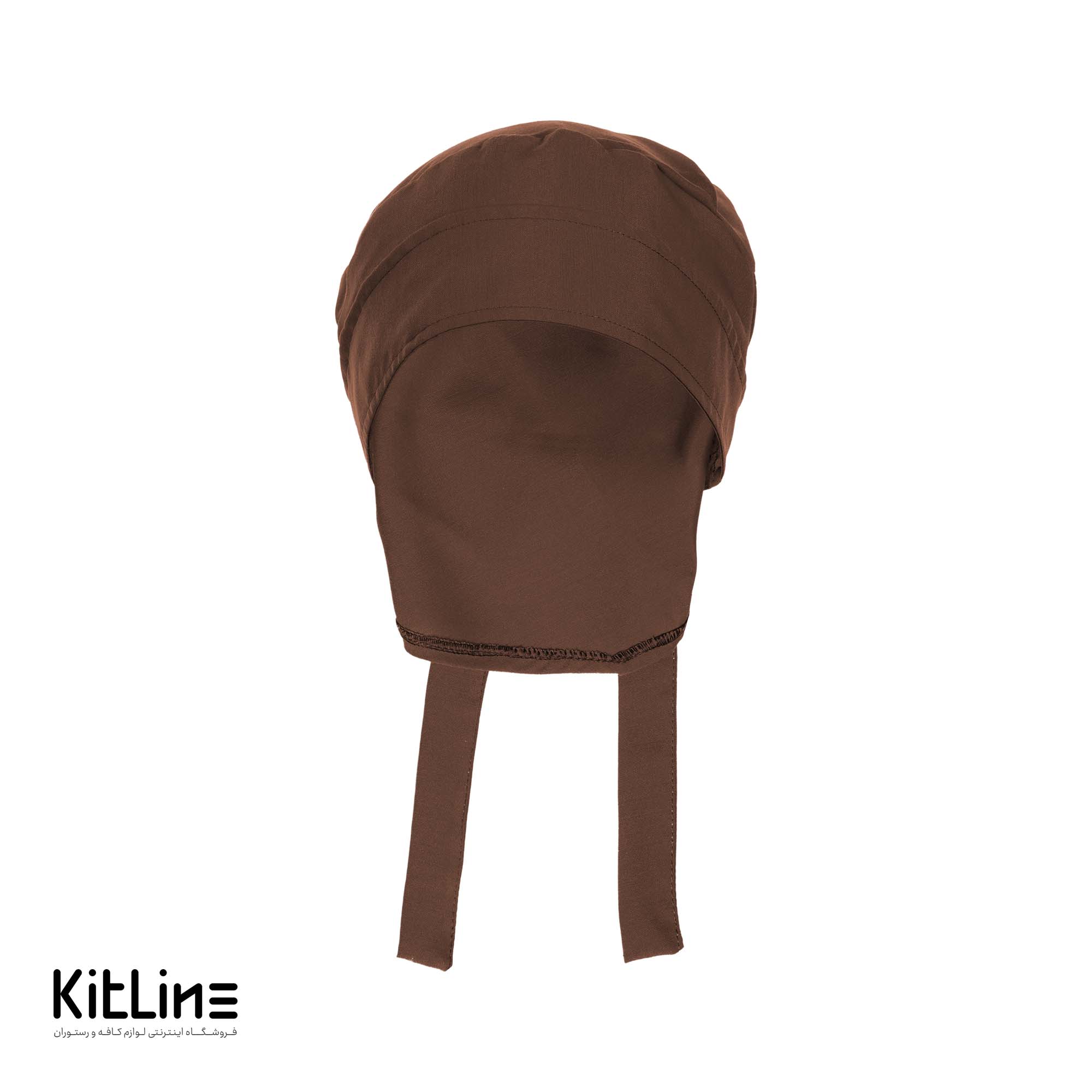 کلاه بانوان قهوه ای پشت بنددار - تصویر 3