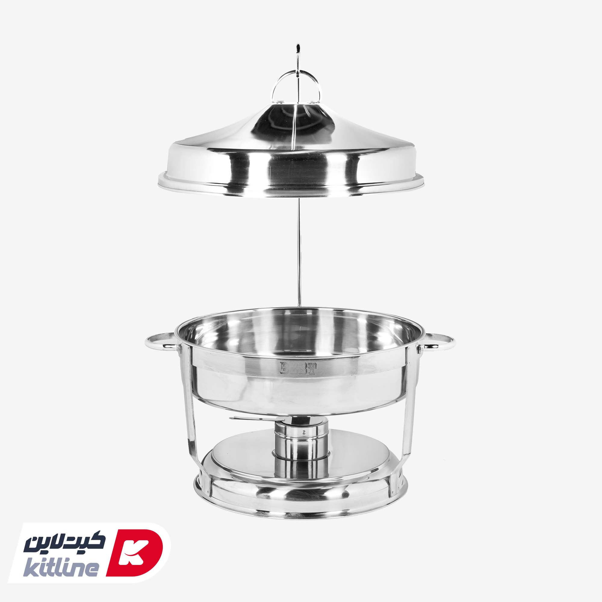 شفینگ دیش گرد درب لوستری ۱۲ لیتری استیل