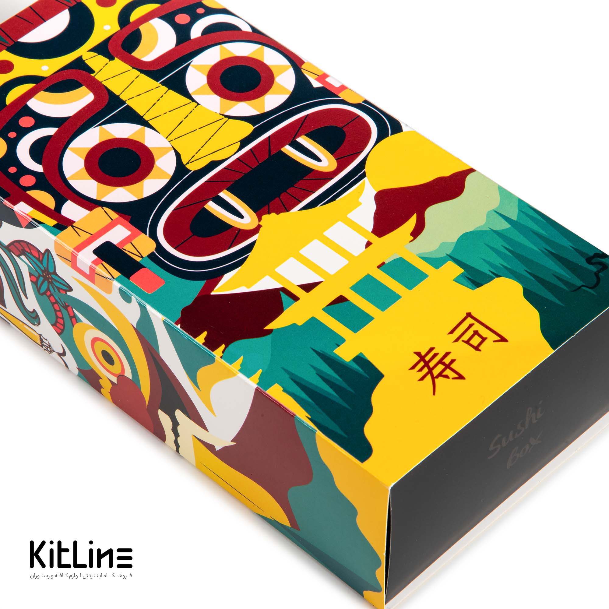 جعبه سوشی کشویی ۱۱×۲۱ سانتیمتری دو رول (کارتن ۲۵۰ عددی) - تصویر 3